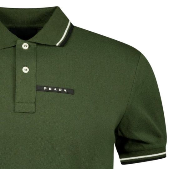 Prada o1mt1gz0924 Short Sleeve Polo Shirt in Green Size US S / EU 44-46 / 1 - 2 Thumbnail