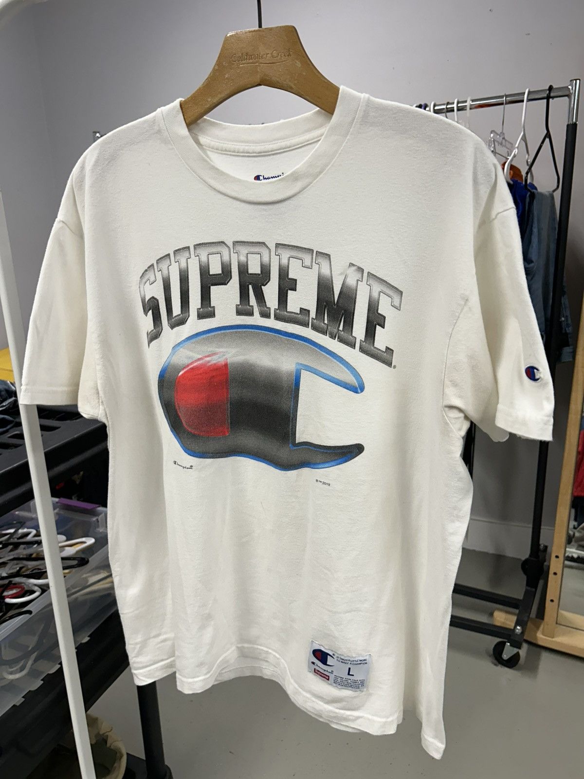 Champion × Supreme 2019 Supreme x Champion T-Shirt L Size US L / EU 52-54 / 3 - 1 Thumbnail