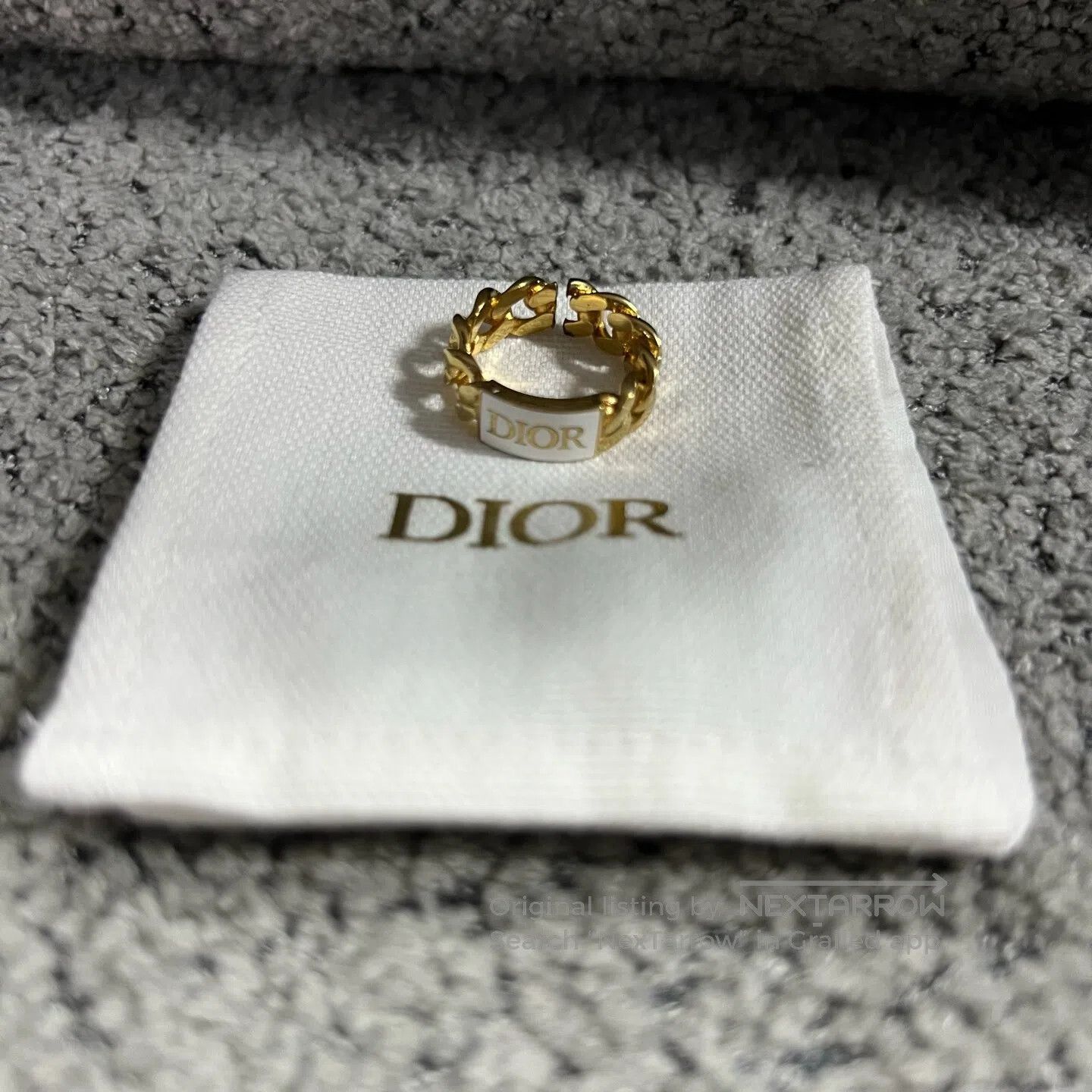 Dior Dior Bronze ring featuring the Golden Logo design| Size ONE SIZE - 2 Thumbnail