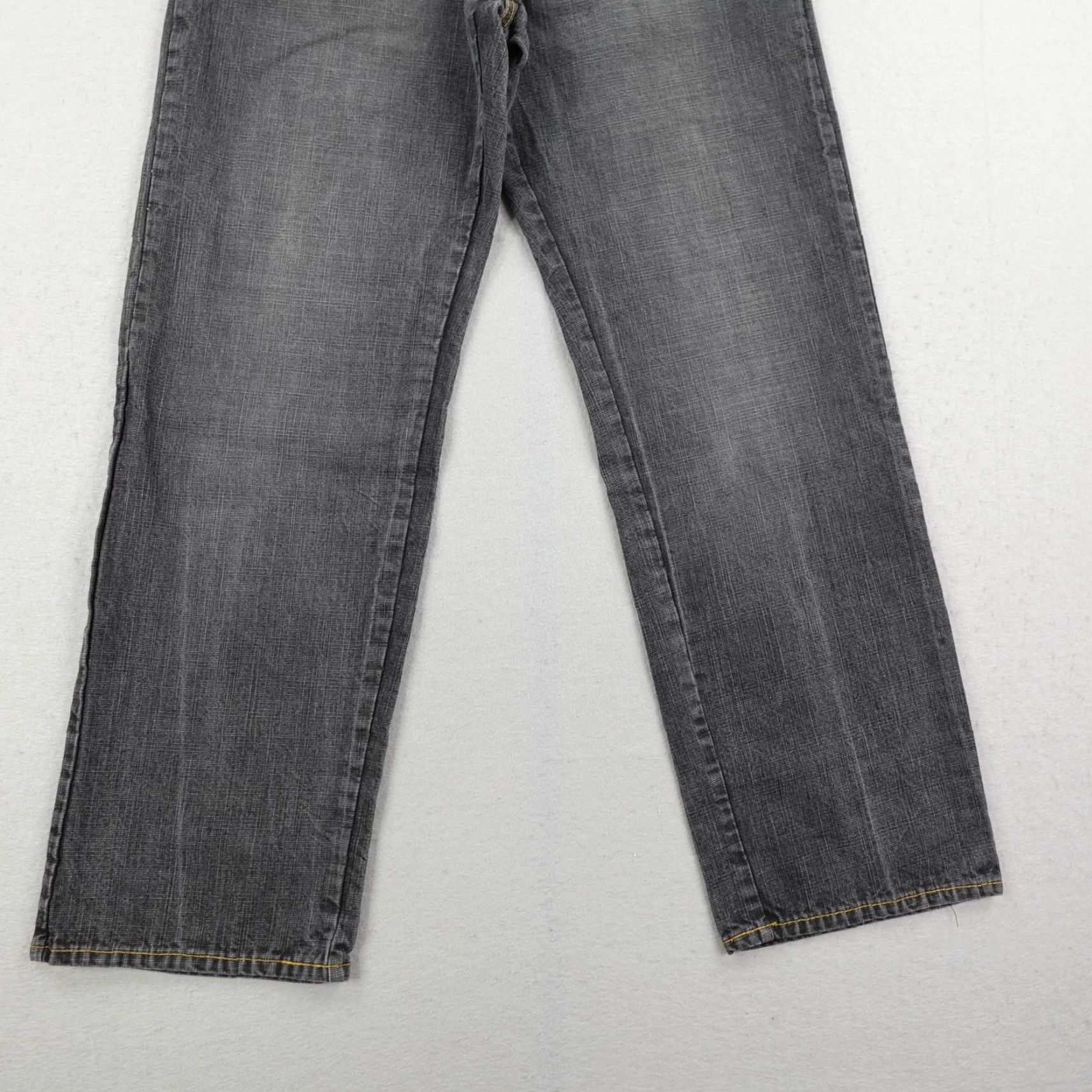 Denime VINTAGE Karl Kani Jeans Men Gray Denim Baggy 36 Adult Regular 36x34 Faded Embroidered Hip Hop Y2K Mens Size US 36 / EU 52 - 3 Thumbnail