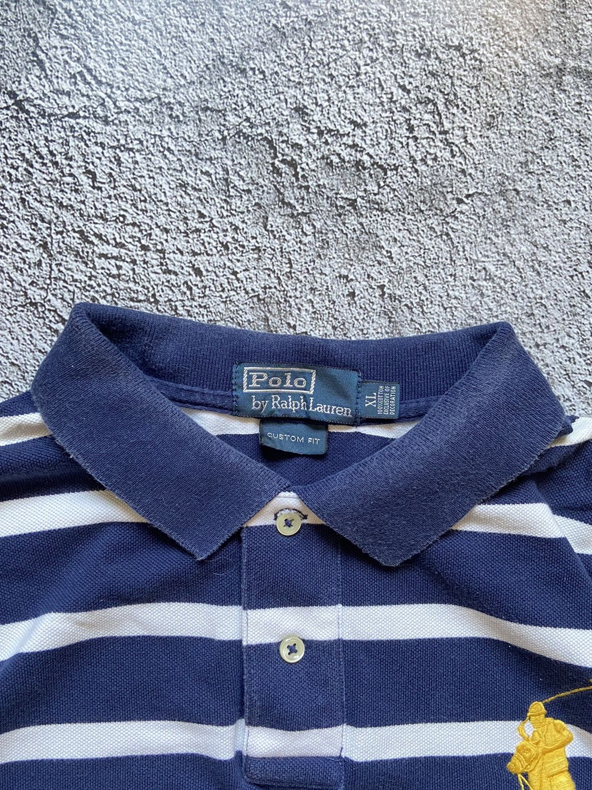 Polo Ralph Lauren × Vintage Vintage Polo Ralph Lauren Distressed Faded Polo Shirt Size US XL / EU 56 / 4 - 5 Thumbnail