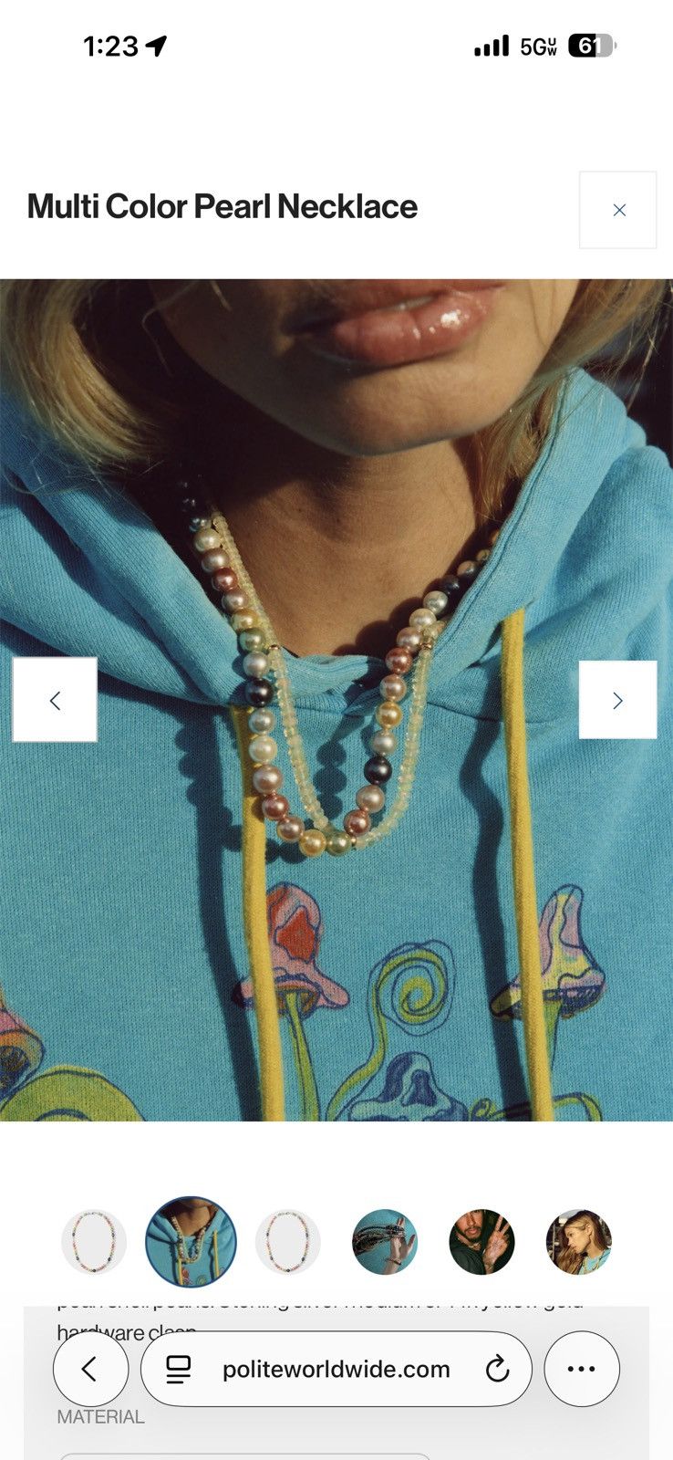 POLITE WORLDWIDE Polite Worldwide Multi Color Pearl 14k Gold Necklace Size ONE SIZE - 3 Thumbnail