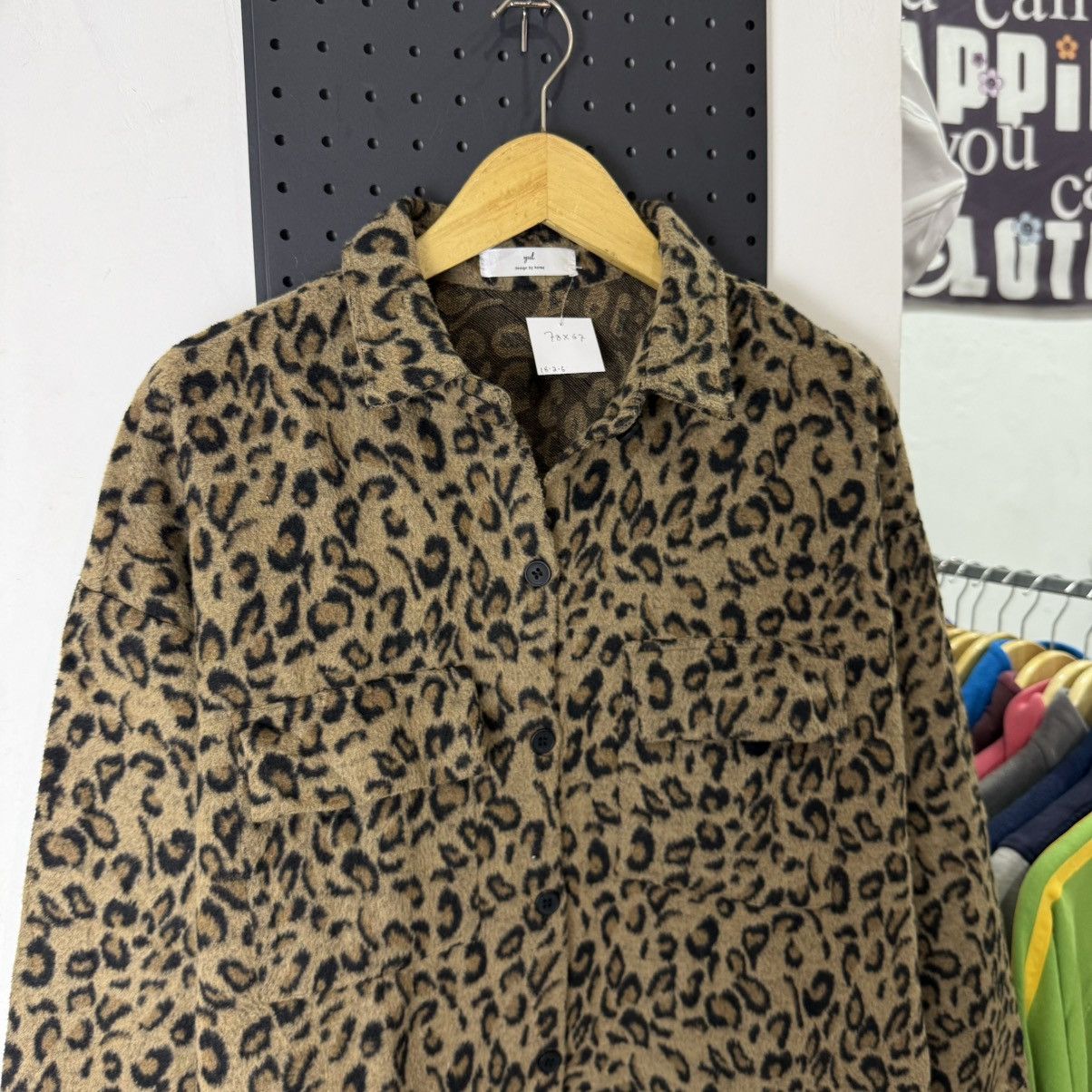 Japanese Brand Vintage YUL leopard wool two pocket shirt Size US XXL / EU 58 / 5 - 2 Thumbnail