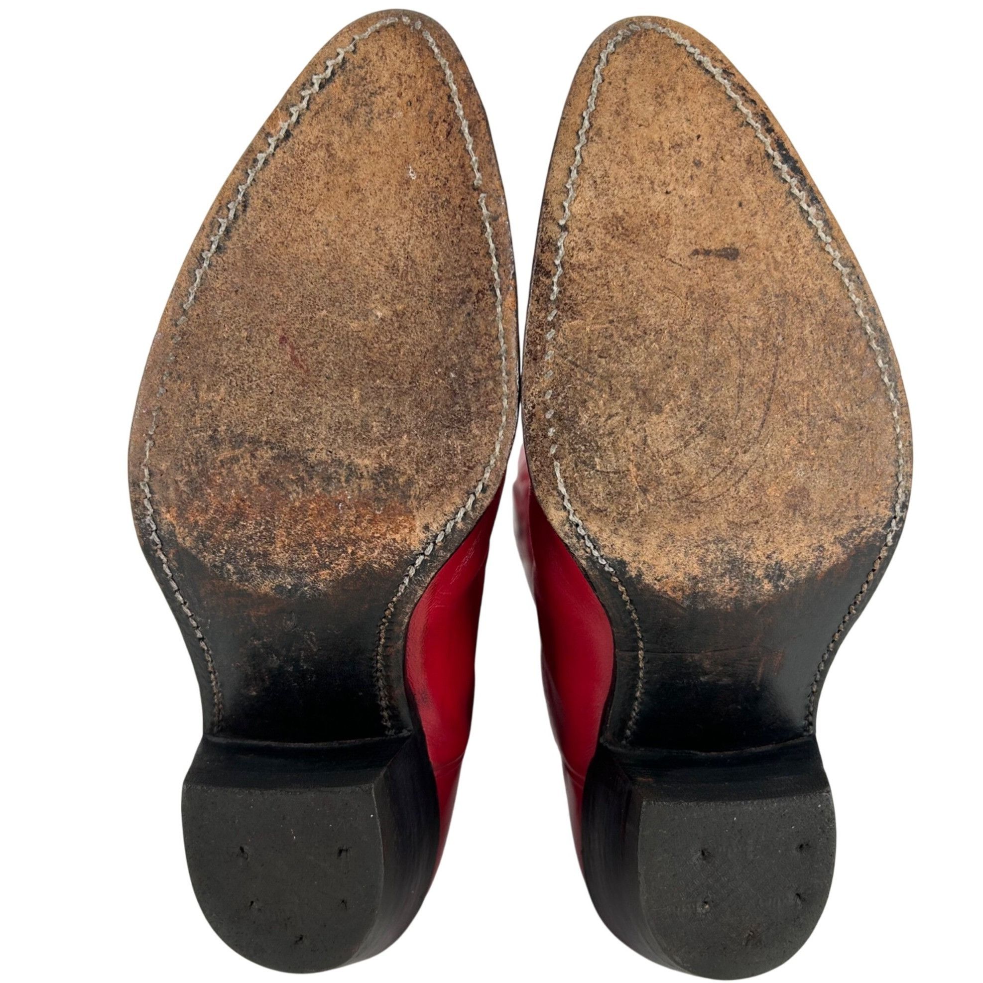 Justin Boots Justin Cowgirl Boots Womens 5.5B Red Leather Cowboy Western Size US 5.5 / EU 38 - 3 Thumbnail