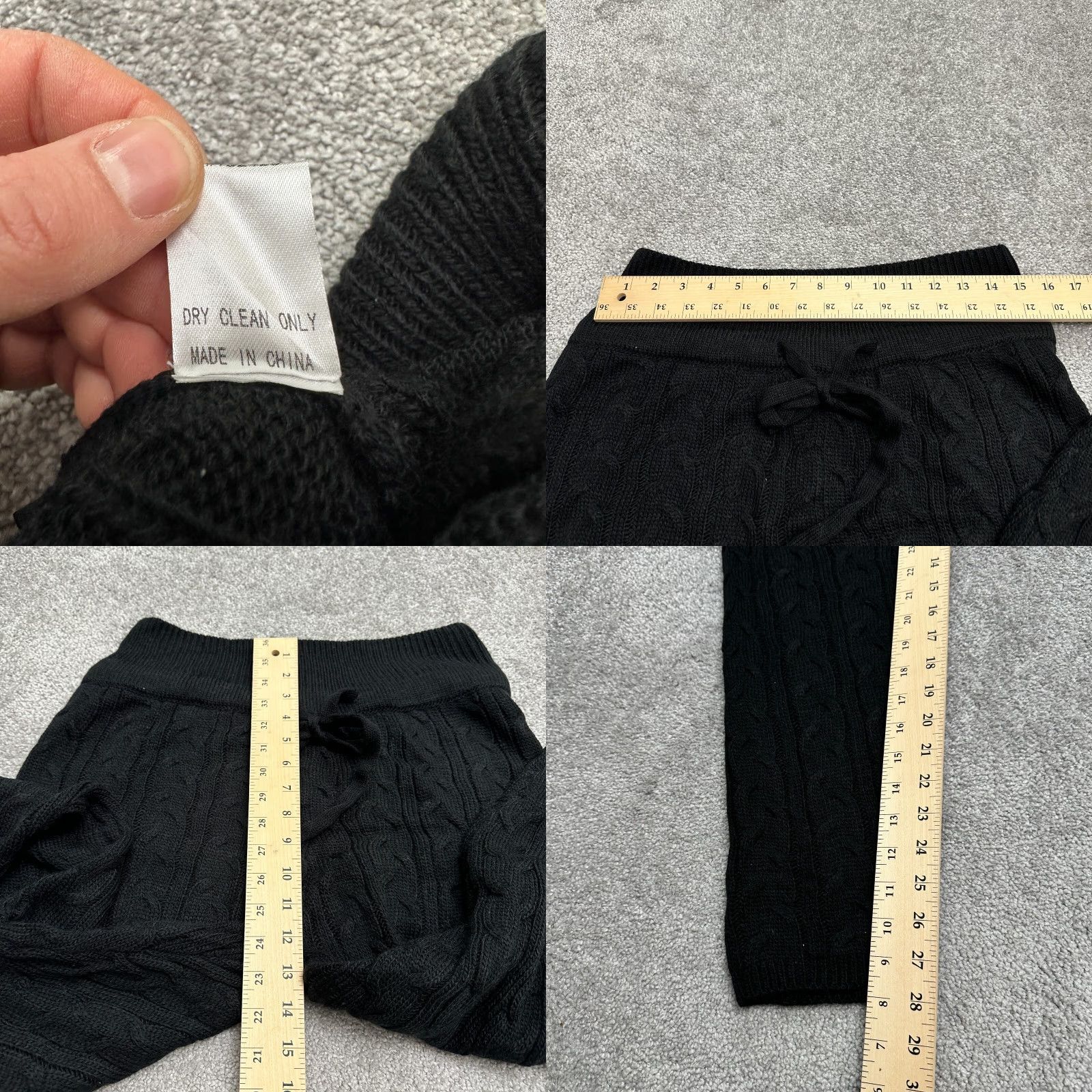 Fashion Nova Fashion Nova Sweatpants Womens XL Black Tapered Leg Drawstring Knit Breathable Comfort Elastic Waist Casual Fit Classic Size 40" / US 18 - 8 Thumbnail