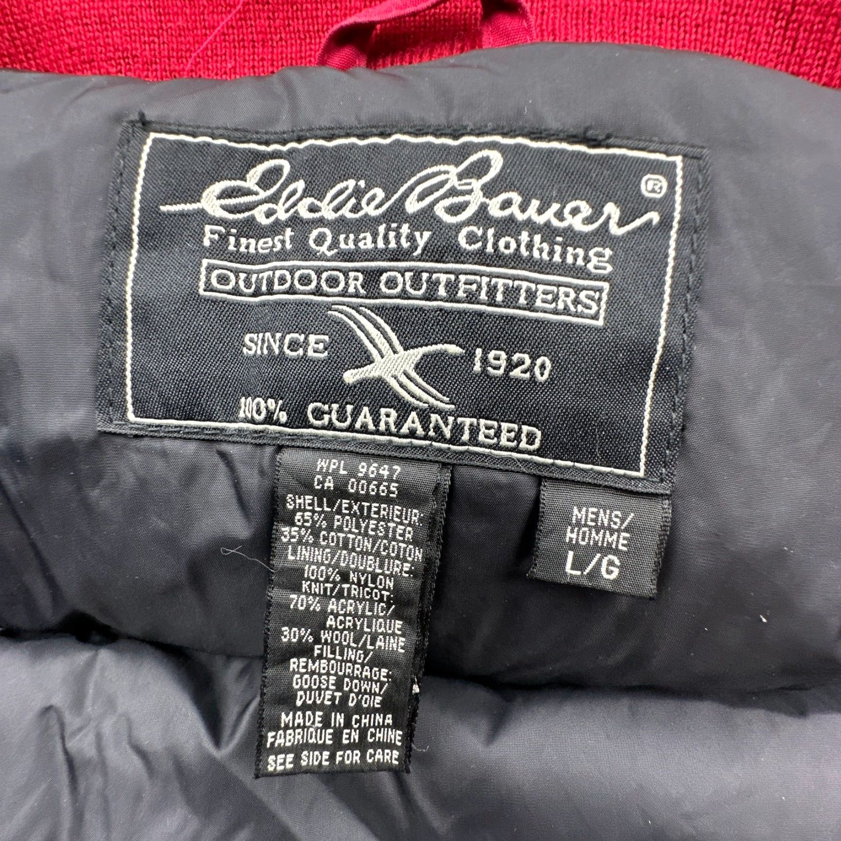 Eddie Bauer VINTAGE Eddie Bauer Goose Down Puffer Parka Jacket Coat Mens Large Long Quilted 90s Red Puffer Jacket Mens L Size US L / EU 52-54 / 3 - 2 Thumbnail