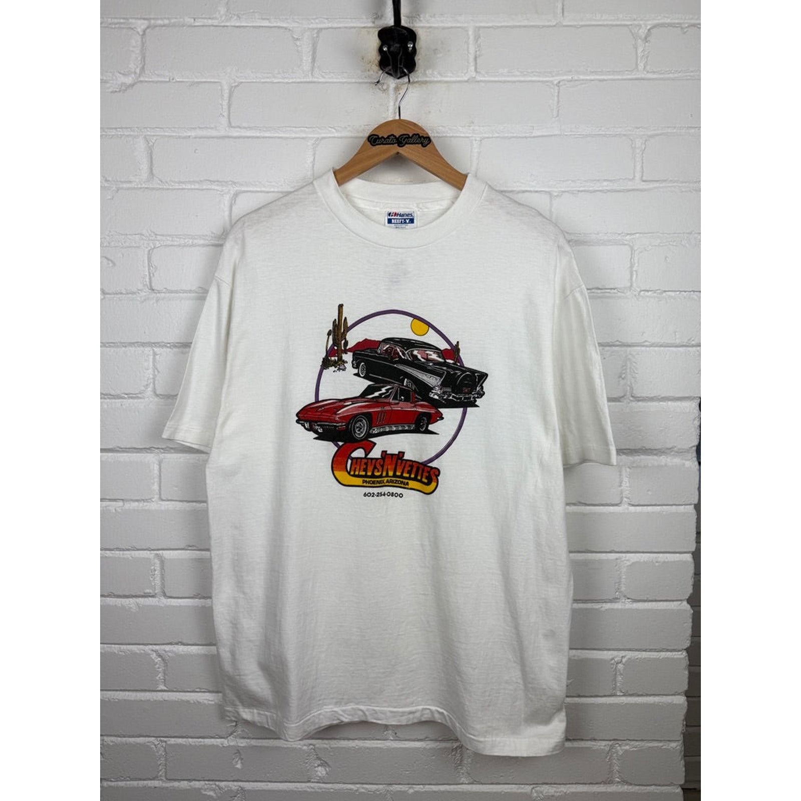 Vintage 80s/90s Chevsnvettes Classic Car T Shirt Size XL
