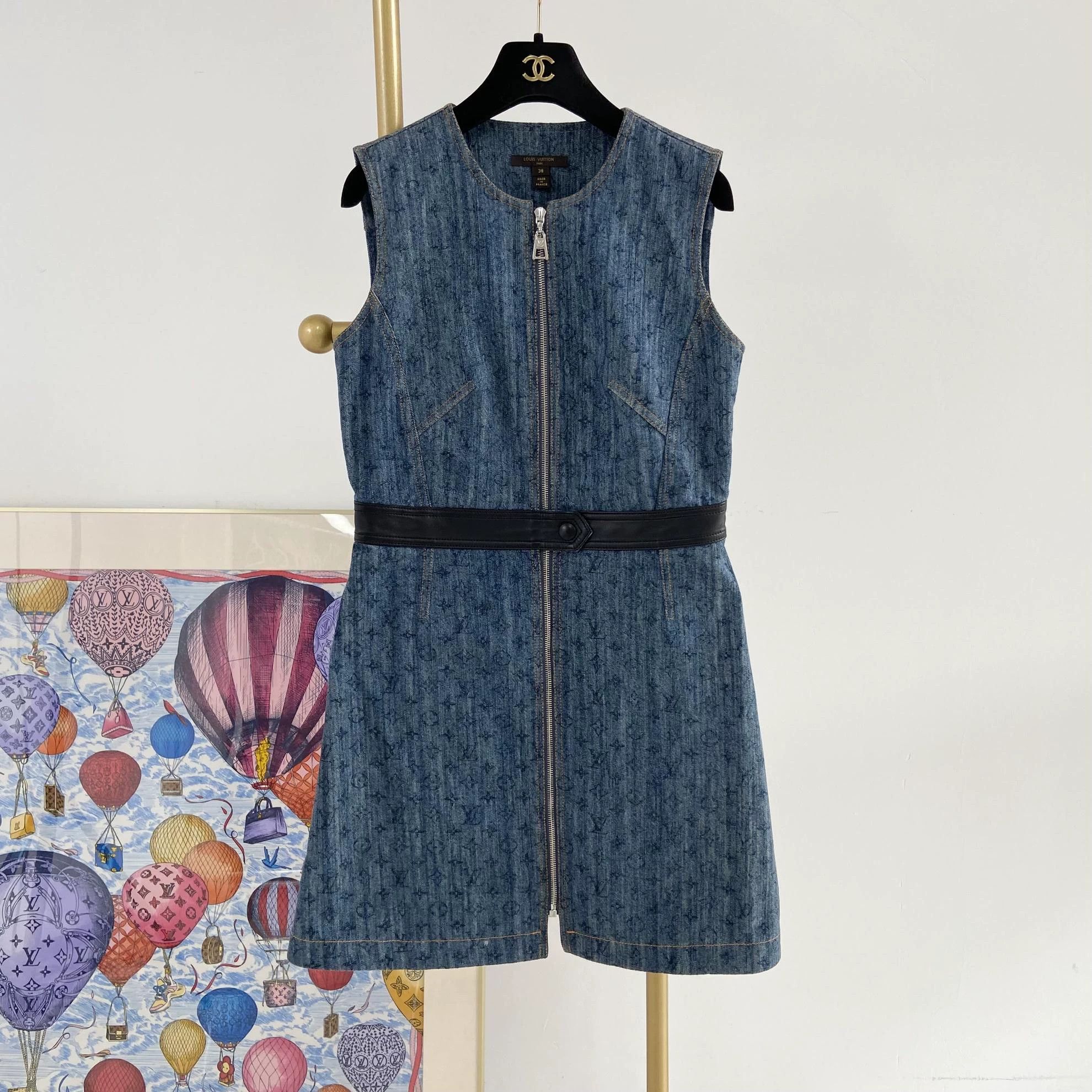 Louis Vuitton Louis Vuitton Monogram Denim Dress Women's 38 Size S / US 4 / IT 40 - 1 Thumbnail