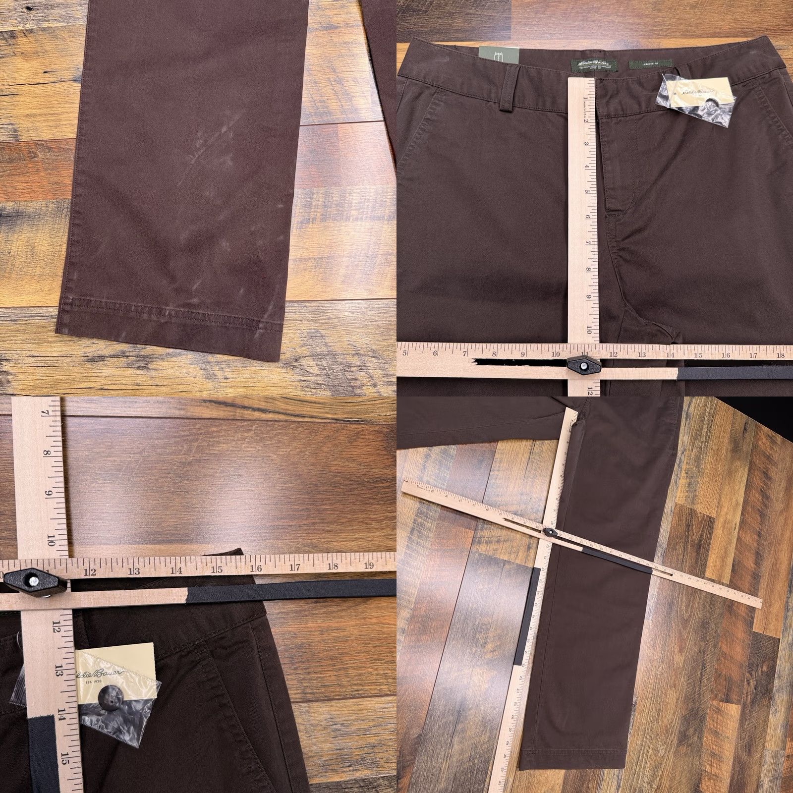 Eddie Bauer Eddie Bauer Mercer Fit Pants Womens 10 Short Mid Rise Stretch Brown Chino Casual Travel Regular Straight City 30 Inseam Mens? Girls? Size 32" / US 10 / IT 46 - 9 Thumbnail