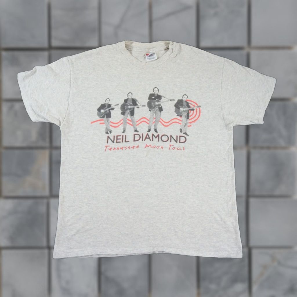 Vintage VINTAGE Neil Diamond T-Shirt Men XL Gray 90s Music Band Concert Cotton Logo Size US XL / EU 56 / 4 - 1 Thumbnail