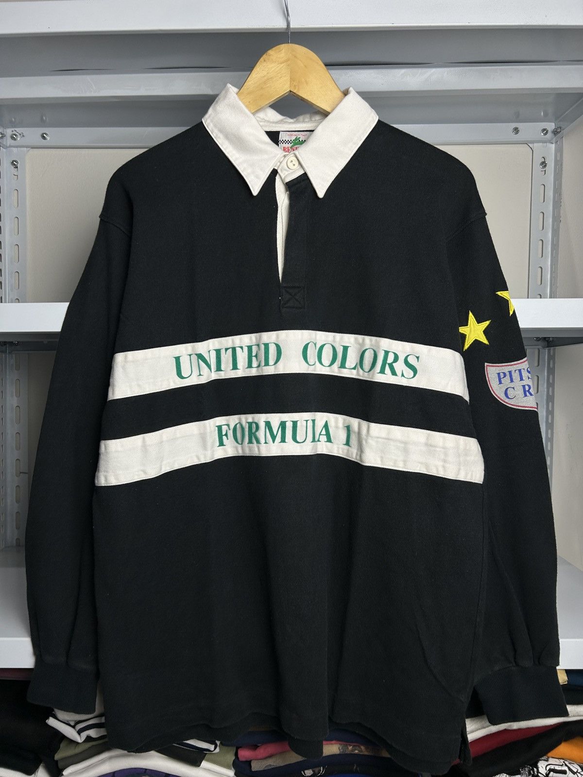 Benetton Vintage Benetton Formula 1 Pitstop Crew made-in italy Size US L / EU 52-54 / 3 - 1 Thumbnail