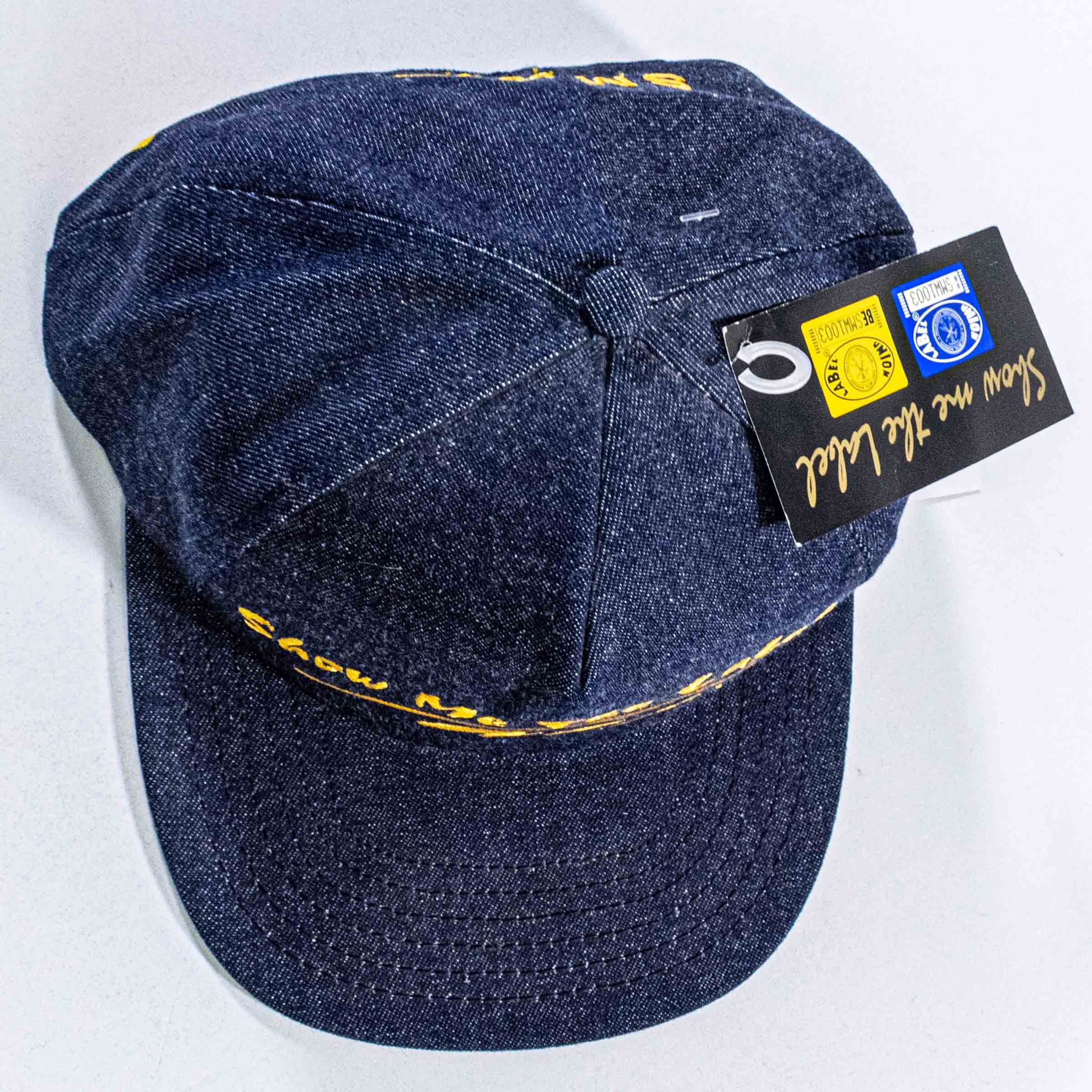 Vintage VTG 90s Show Me The Label Union Made Denim Snapback Hat Size ONE SIZE - 6 Thumbnail