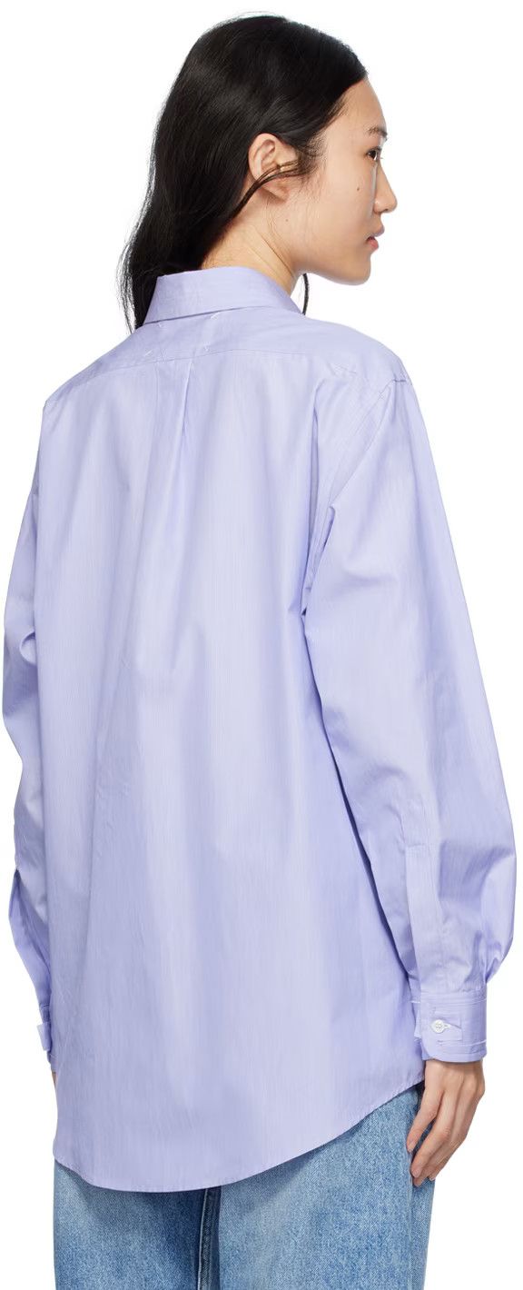 Maison Margiela o1y0625 Striped Shirt in Blue Size M / US 6-8 / IT 42-44 - 3 Thumbnail
