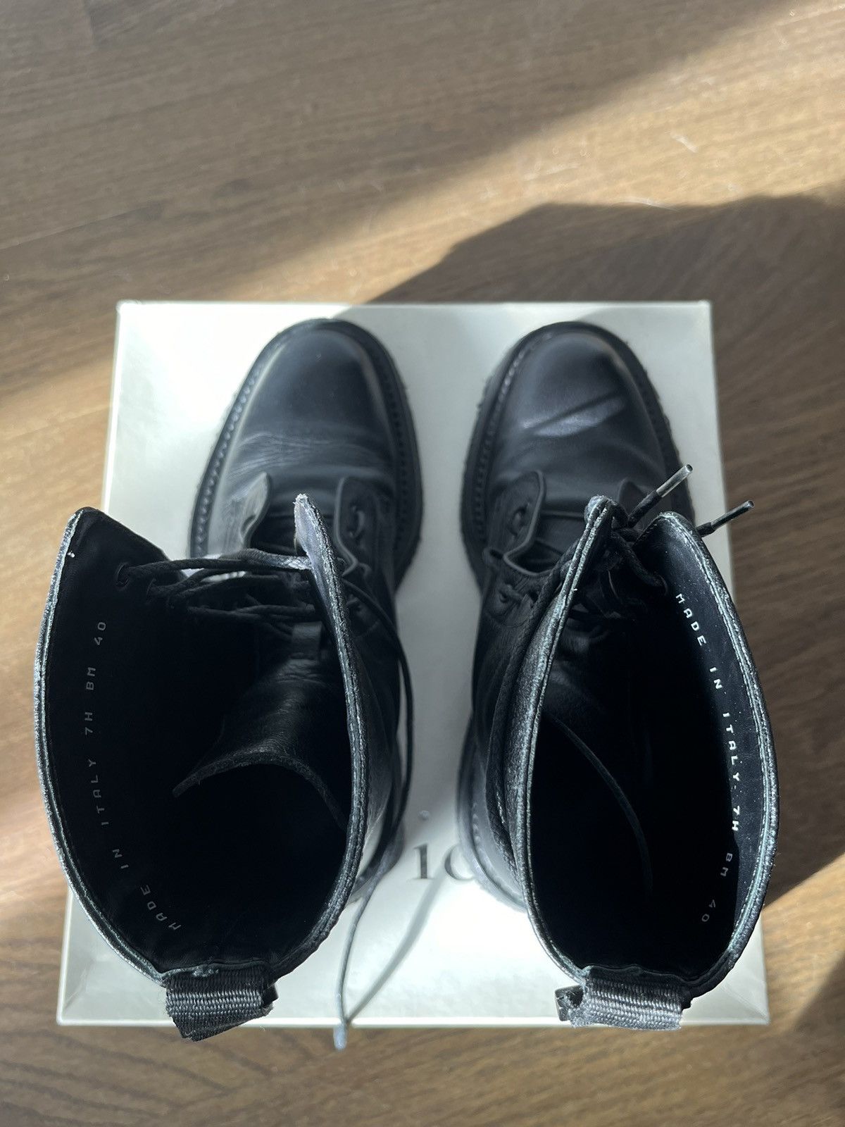 Dior × Hedi Slimane AW07 Dior Homme “Navigate” Combat Boots Size US 7 / EU 40 - 14 Thumbnail