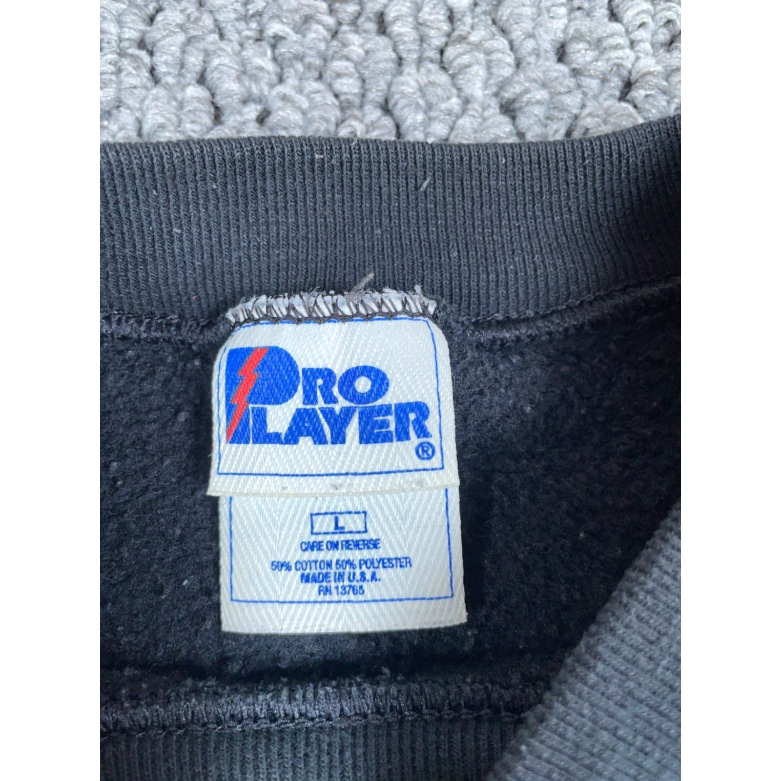 Pro Player VINTAGE Pro-Player Sweatshirt Black Graphic Print 50-50 Heavyweight Adult Large Men Bailey Island New England 90s Nautical City Retro Crew Neck Size US L / EU 52-54 / 3 - 3 Thumbnail