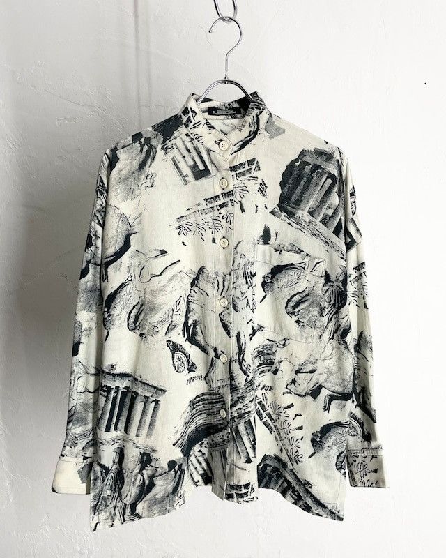 Issey Miyake ISSEY MIYAKE 1985SS PERMANENTE Band-Collar Cotton Shirt Size US M / EU 48-50 / 2 - 1 Thumbnail