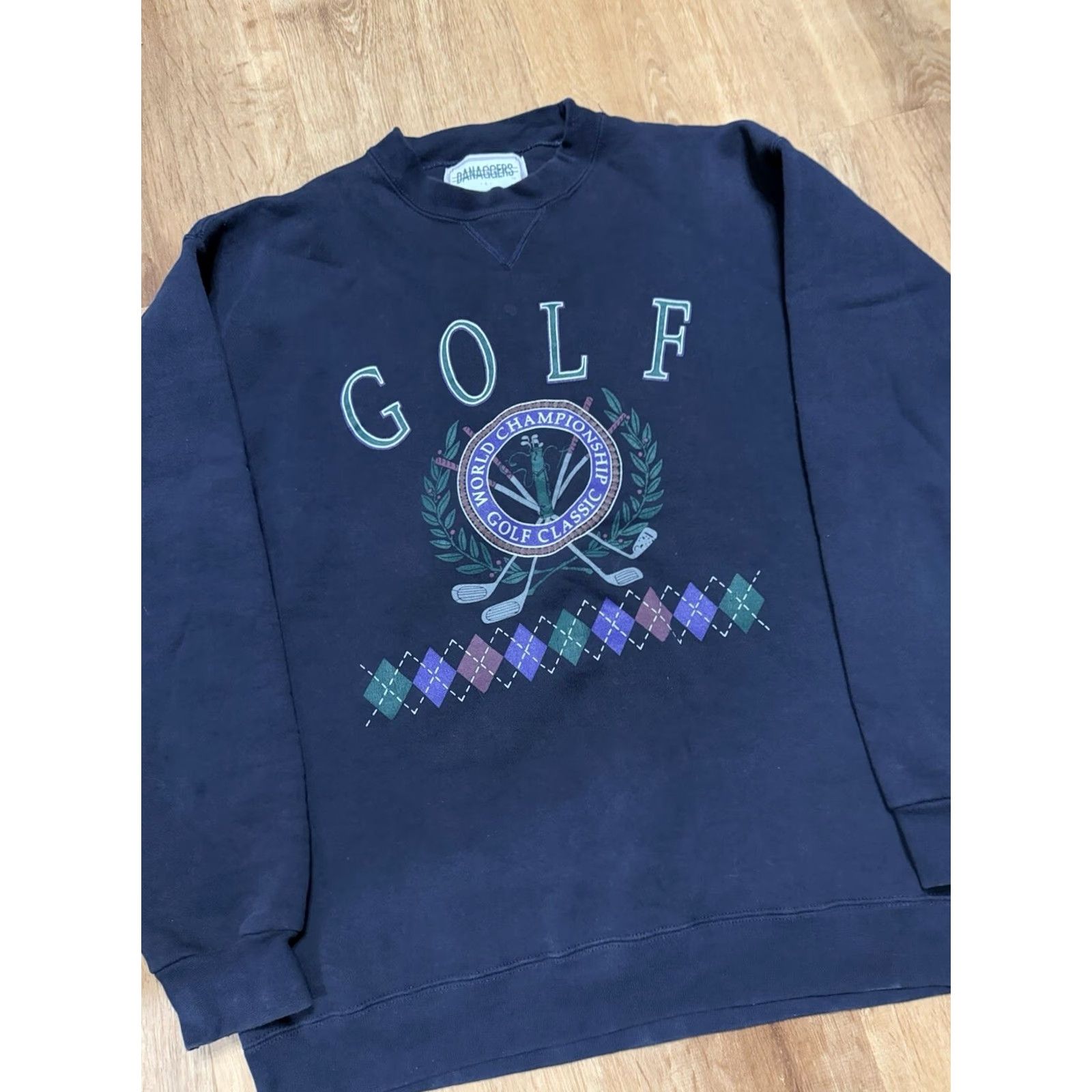 Vintage VINTAGE Golf World Championships Crewneck Sweatshirt Mens Large USA Made Navy Solid Graphic Print Size US L / EU 52-54 / 3 - 5 Thumbnail