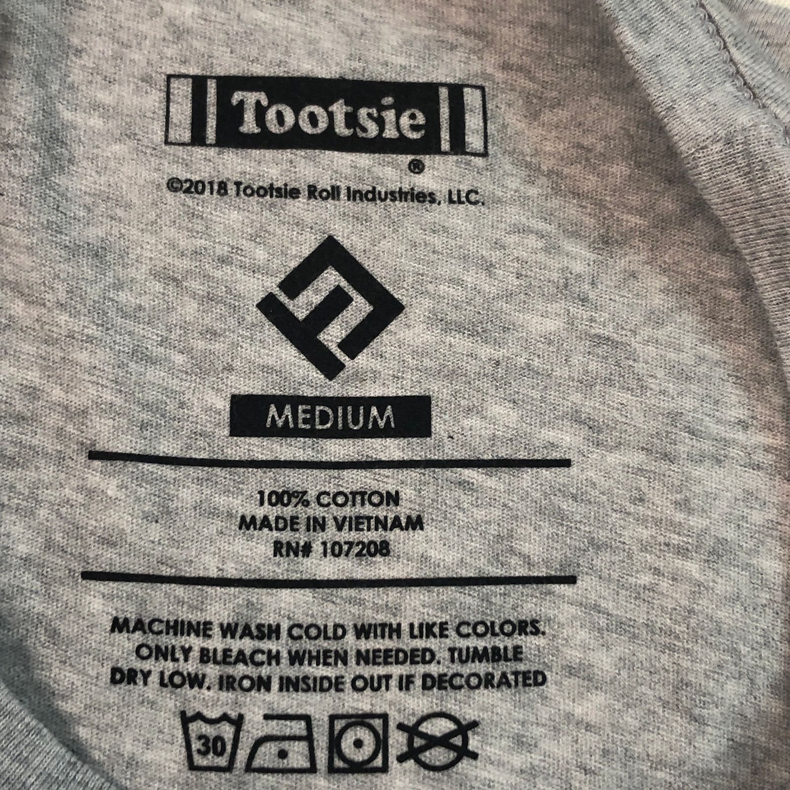 Other Tootsie Roll Lollipop Graphic Tee Candy Gray Men's size M Size US M / EU 48-50 / 2 - 4 Thumbnail