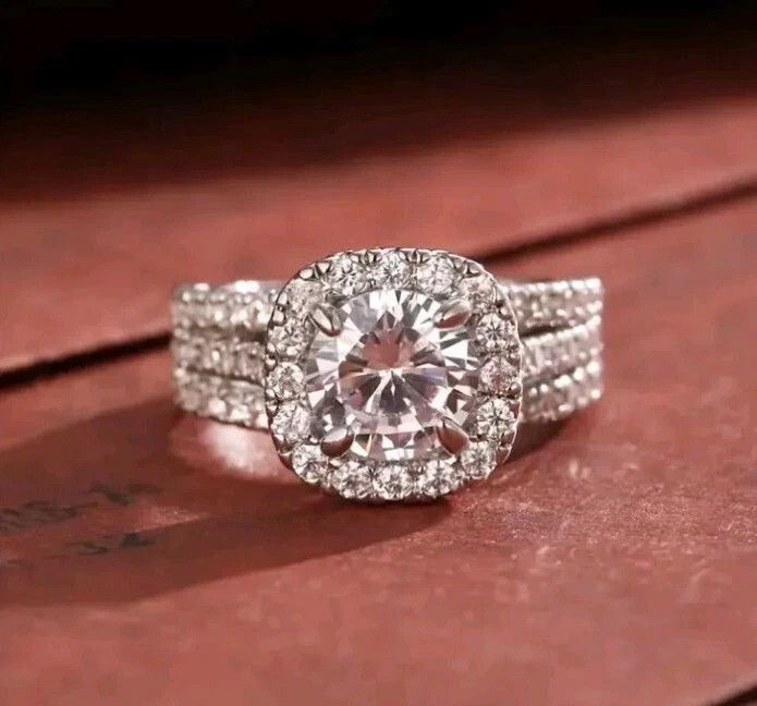 Other Silver Cubic Zirconia Luxury Ring Engagement Size 7 Size ONE SIZE - 2 Thumbnail