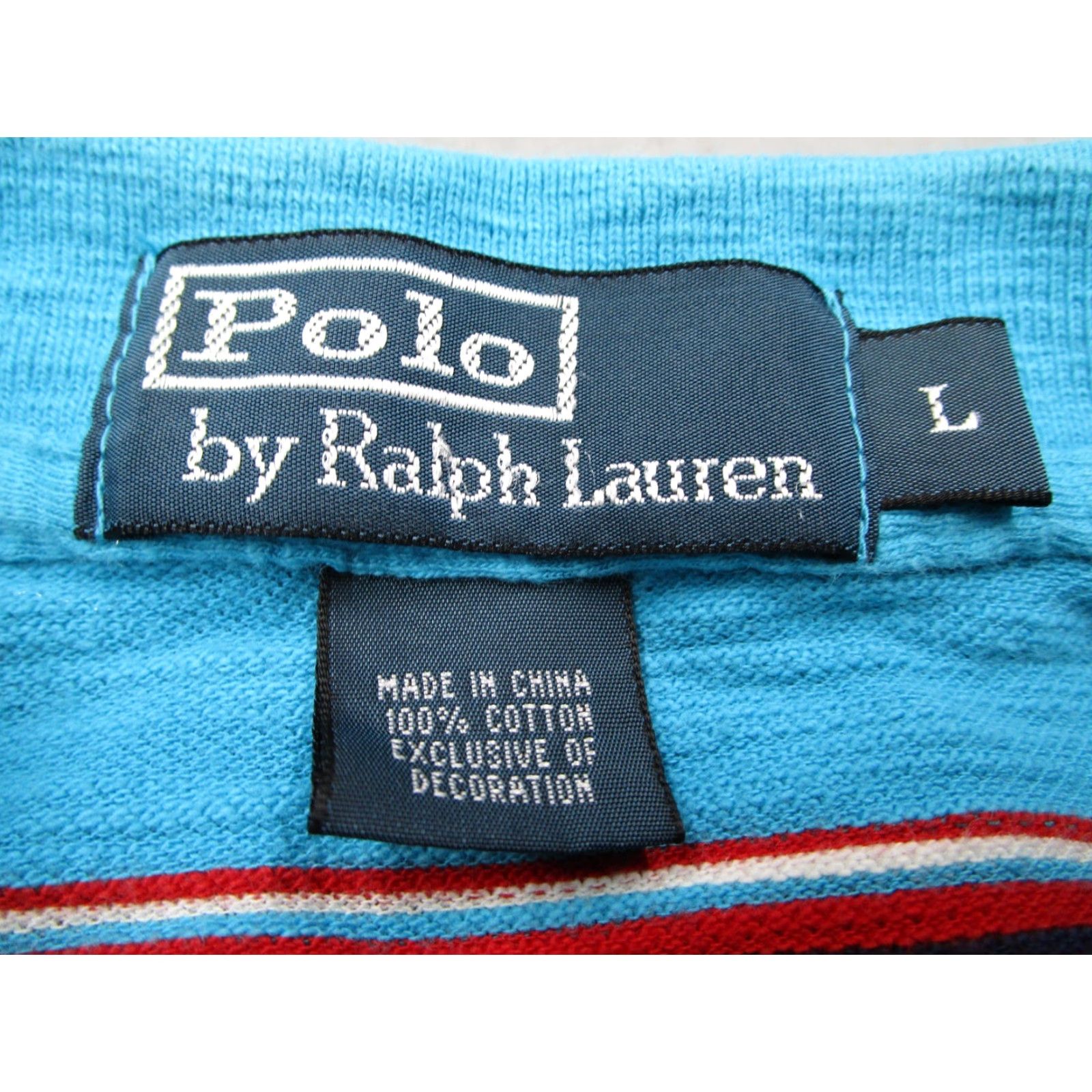 Polo Ralph Lauren VINTAGE Polo Ralph Lauren Shirt Mens Large Blue Knit Southwest Short Sleeve Pony Size US L / EU 52-54 / 3 - 3 Thumbnail