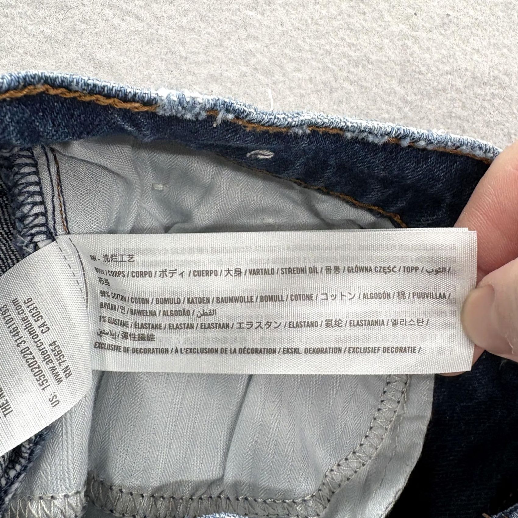 Abercrombie & Fitch Abercrombie & Fitch Jeans Womens 2 Straight 26 Blue High Rise 90s Denim Stretch Cotton Blend Spandex Size 26" / US 2 / IT 38 - 4 Thumbnail