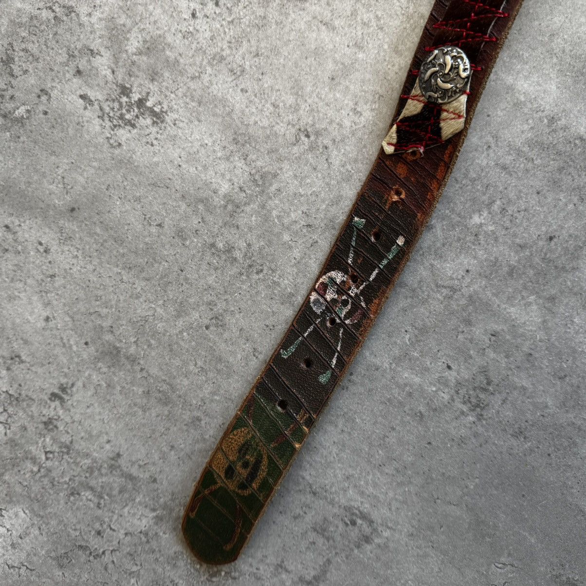 Leather Art Classic Leather Avant Garde Belt Hand Made in Italy Size ONE SIZE - 12 Thumbnail