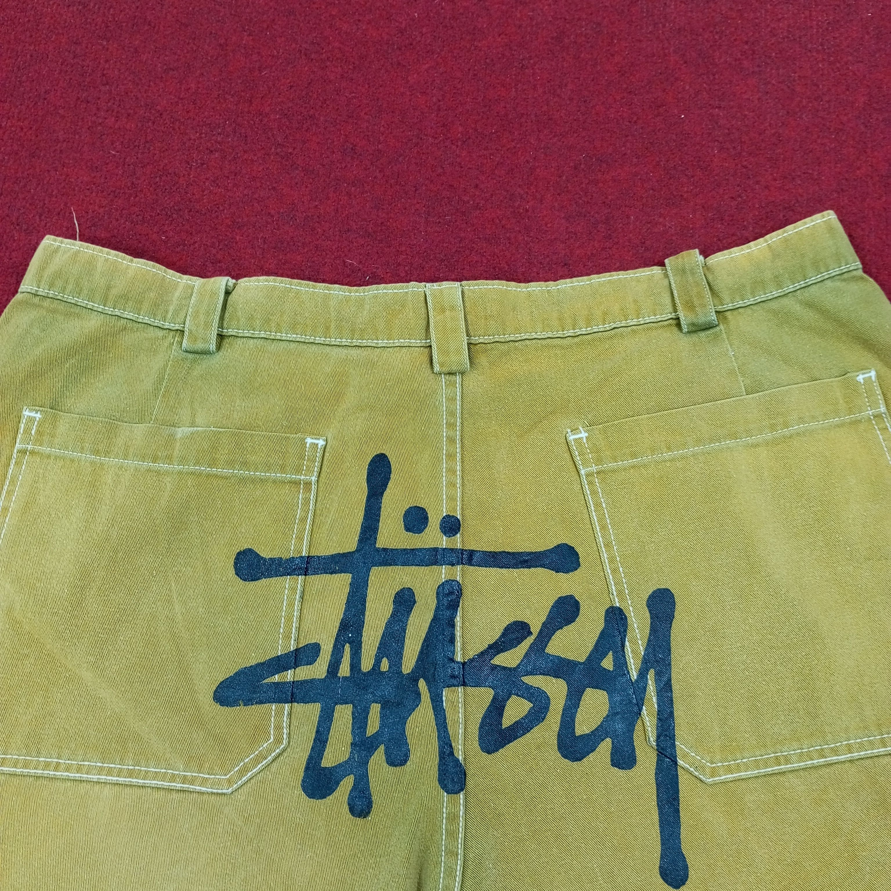 Stussy × Vintage Stussy Streetwear Skateboard Custom Art Style Short Pants Size US 37 - 2 Thumbnail