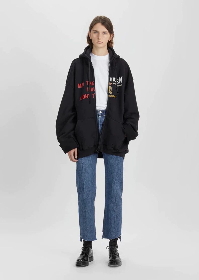 Vetements Vetements Antwerp Patchwork Slogan Zip-up Hoodie Size US M / EU 48-50 / 2 - 7 Thumbnail