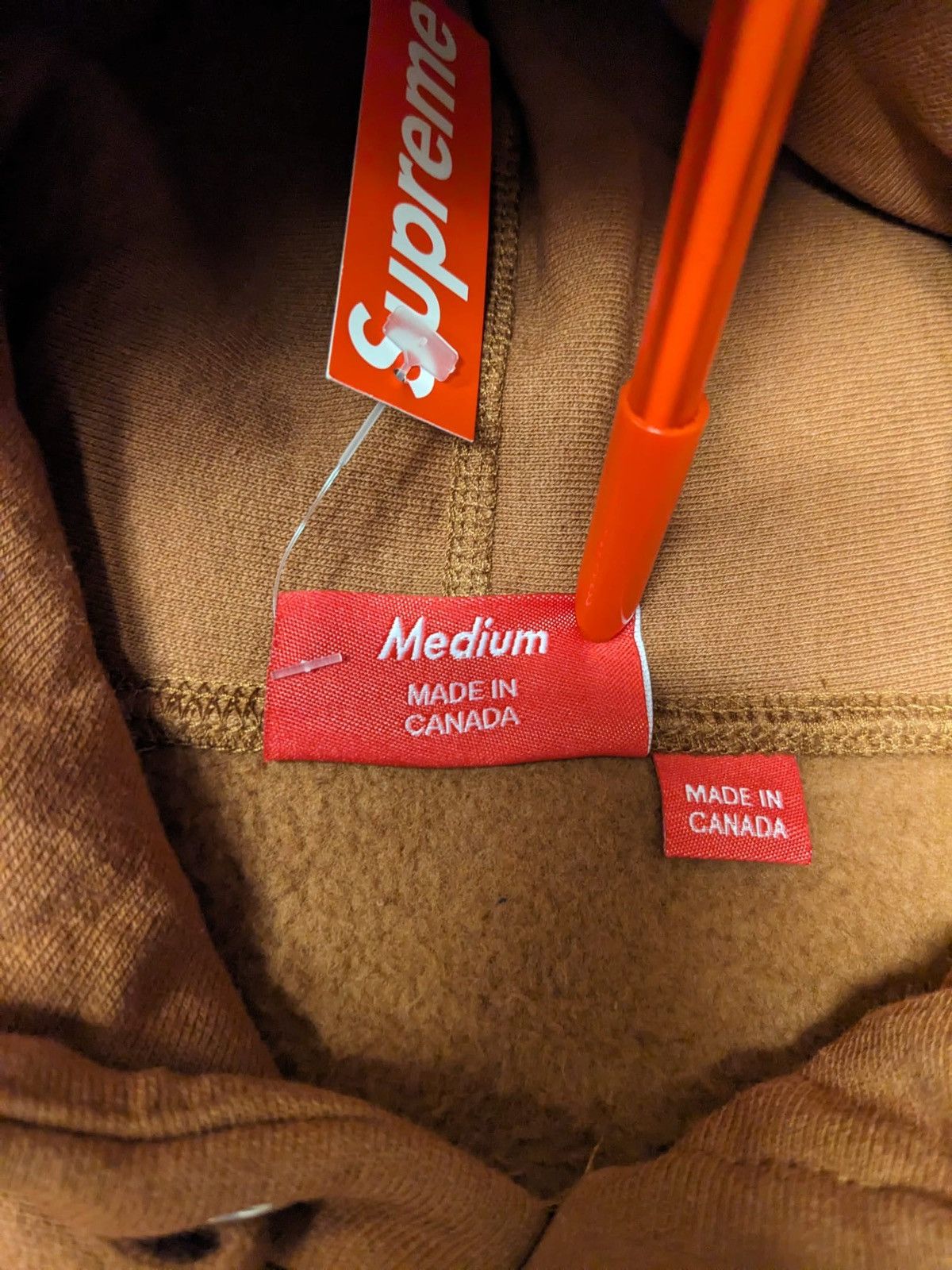 Supreme FW17 SUPREME BOX LOGO HOODED SWEATSHIRT HOODIE BROWN M Size US M / EU 48-50 / 2 - 5 Thumbnail