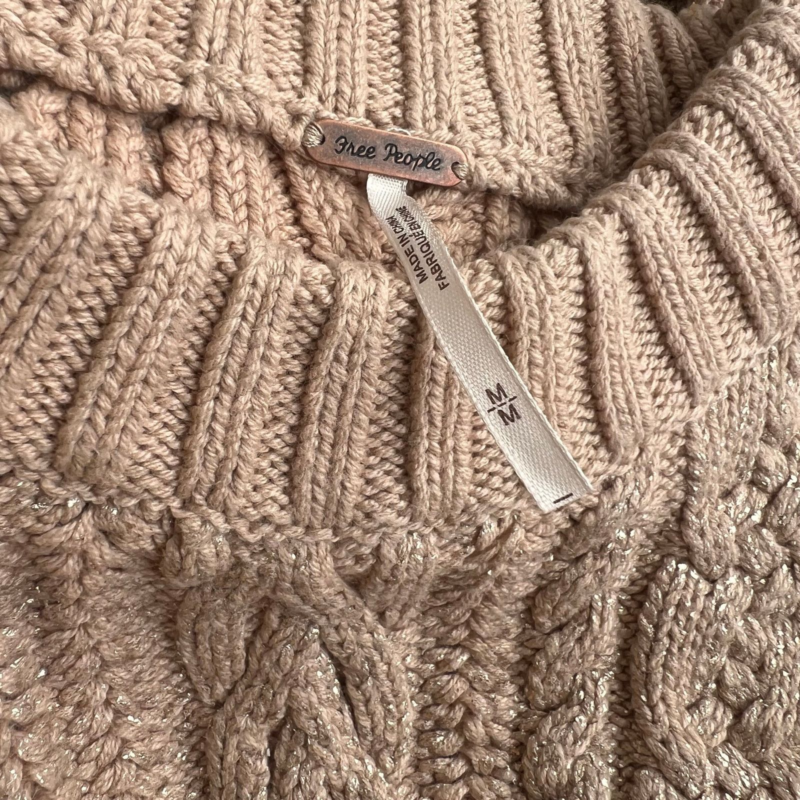 Free People Free People Gold Long Sleeve Sweater Dress, M Size M / US 6-8 / IT 42-44 - 4 Thumbnail