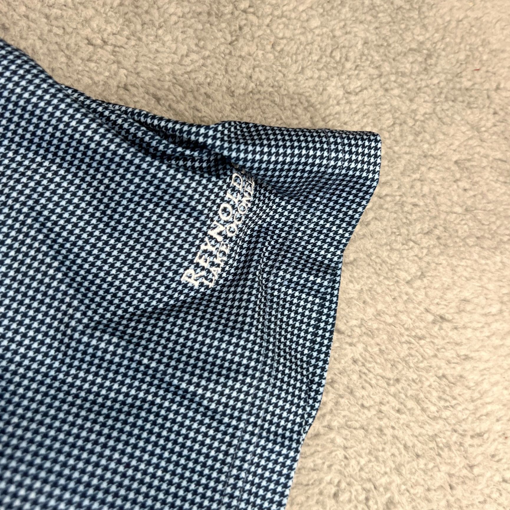 Footjoy FootJoy Polo Men’s XLarge Blue Houndstooth Performance Golf Polo Shirt XL Logo Size US XL / EU 56 / 4 - 2 Thumbnail