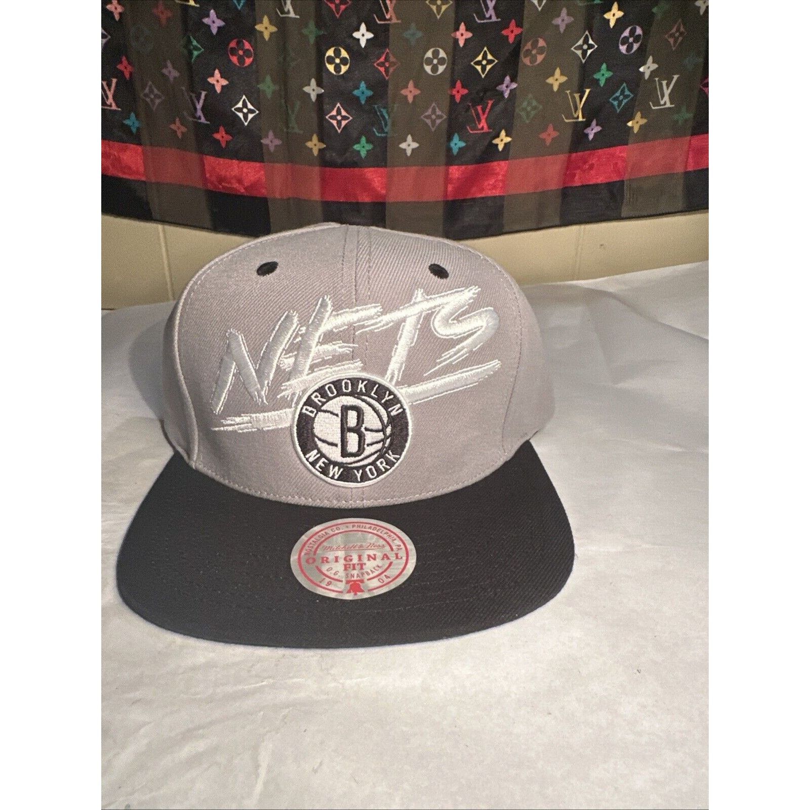 Mitchell & Ness Mitchell & Ness Brooklyn NETS New York Snapback grey hat cap Size ONE SIZE - 1 Thumbnail