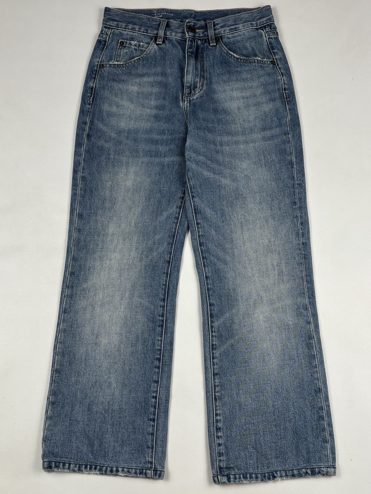 Celine Hedi Slimane - S/S 2020 Union Washed Flared Jeans Size 27" / US 4 / IT 40 - 1 Thumbnail