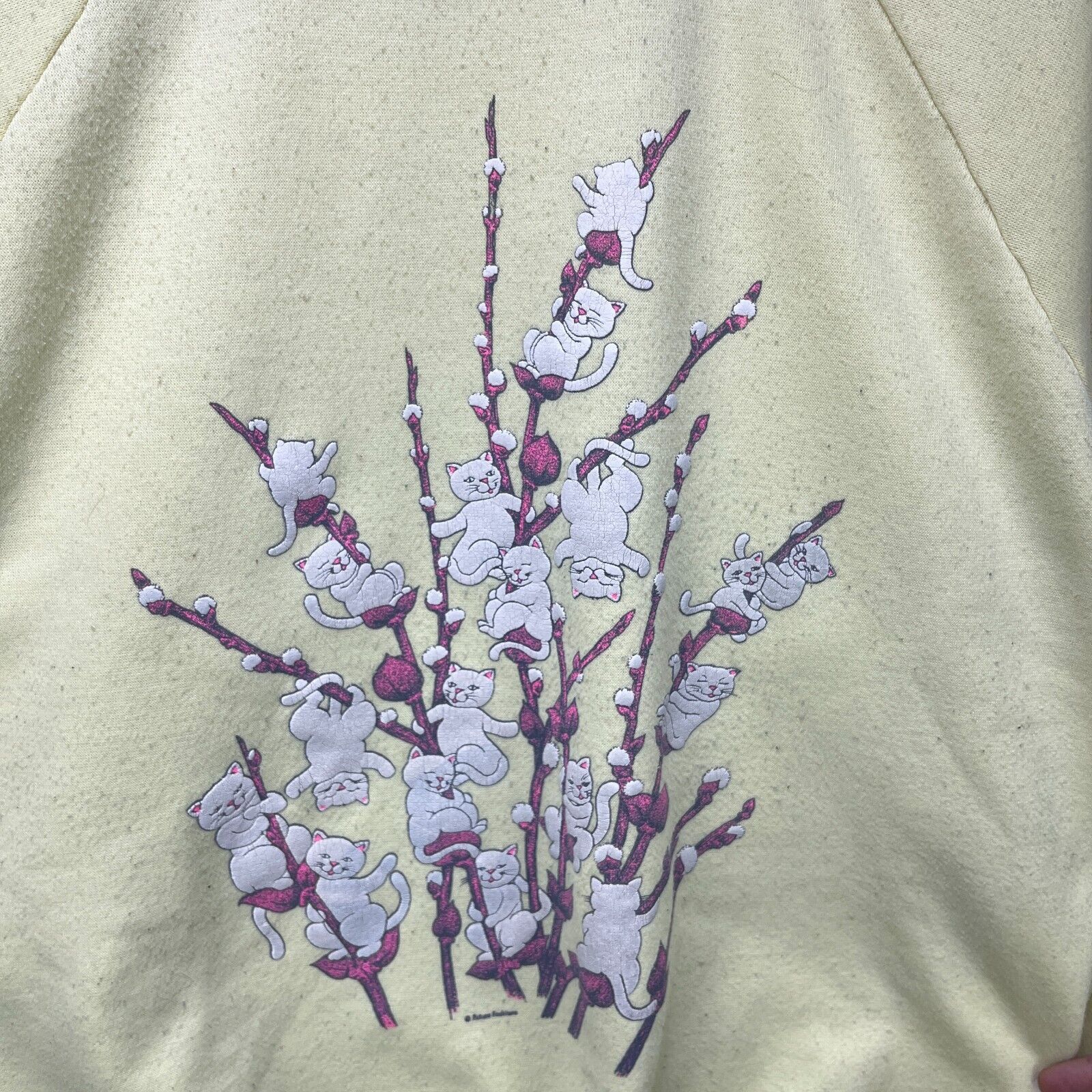 Vintage Vintage 90s Cat Art Cute Animal Nature Sweatshirt Large Size US L / EU 52-54 / 3 - 4 Thumbnail