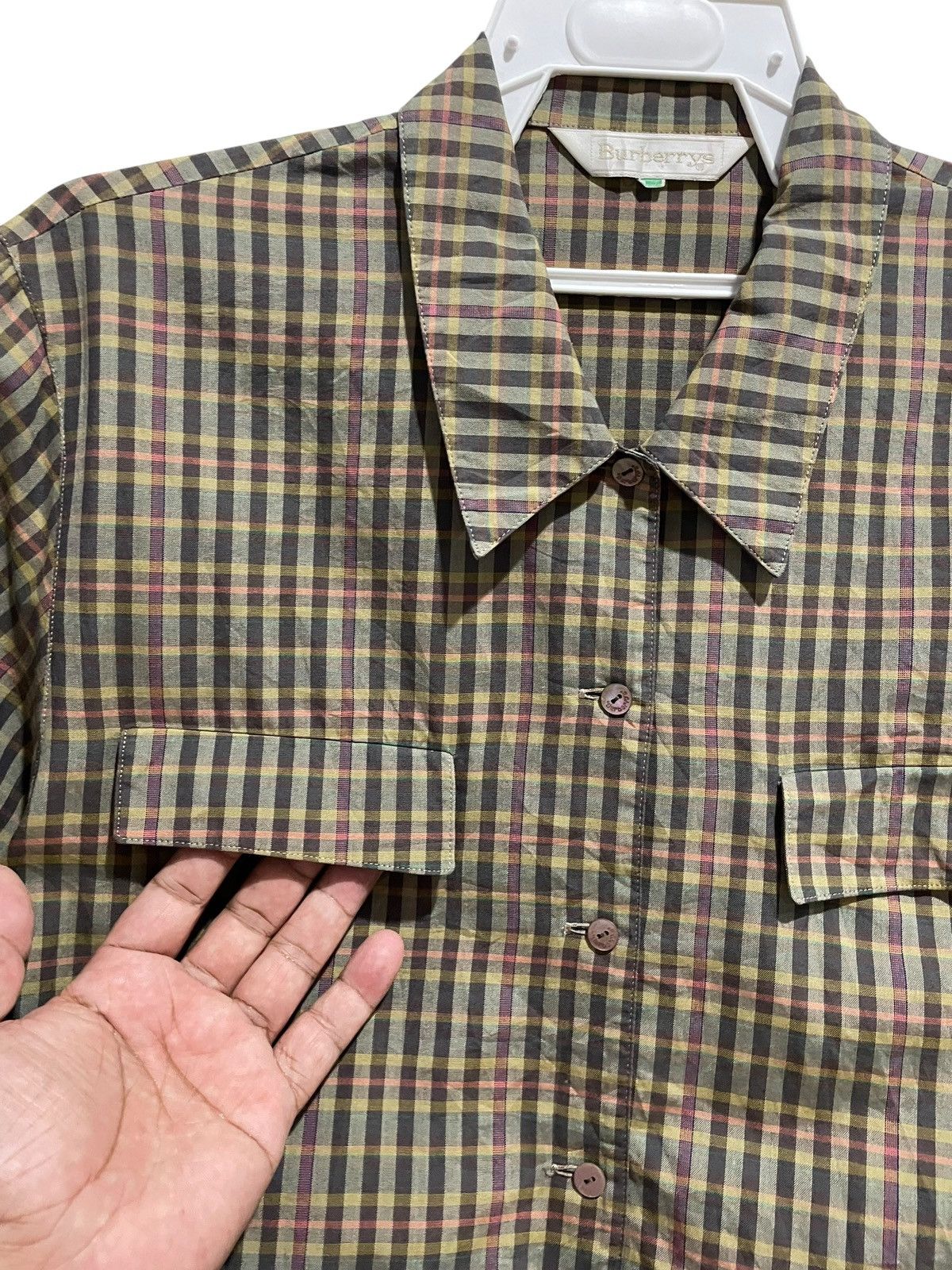 Burberry VTG 80s Burberrys Small Checkered Shirts Size M / US 6-8 / IT 42-44 - 5 Thumbnail