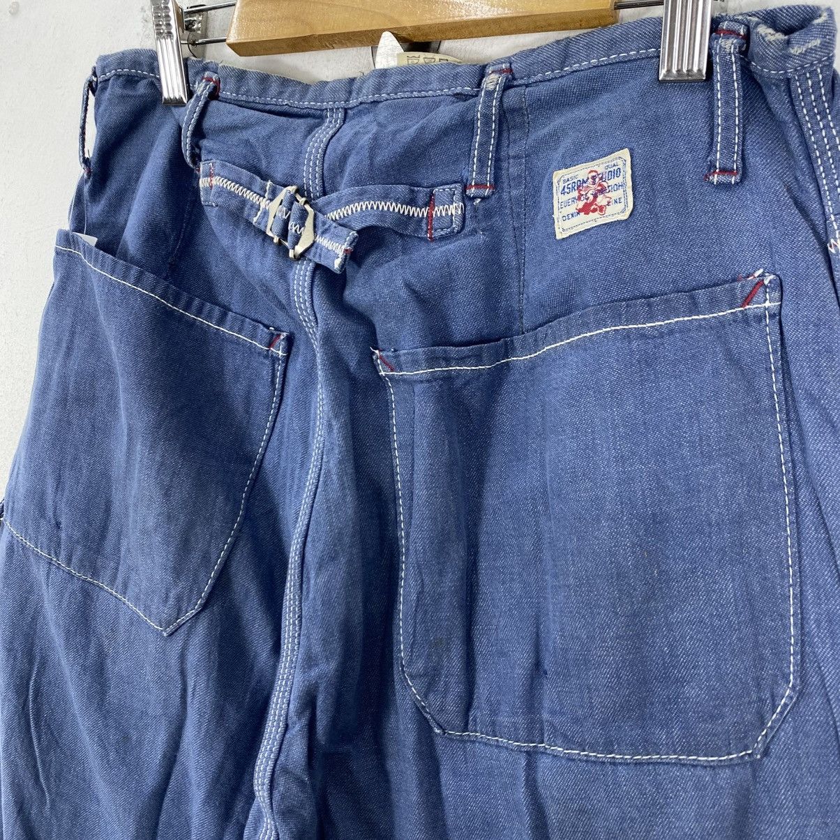 45rpm 45RPM Studio Japan Indigo Cinch Back Painter Pants Blue M Size US 28 / EU 44 - 7 Thumbnail