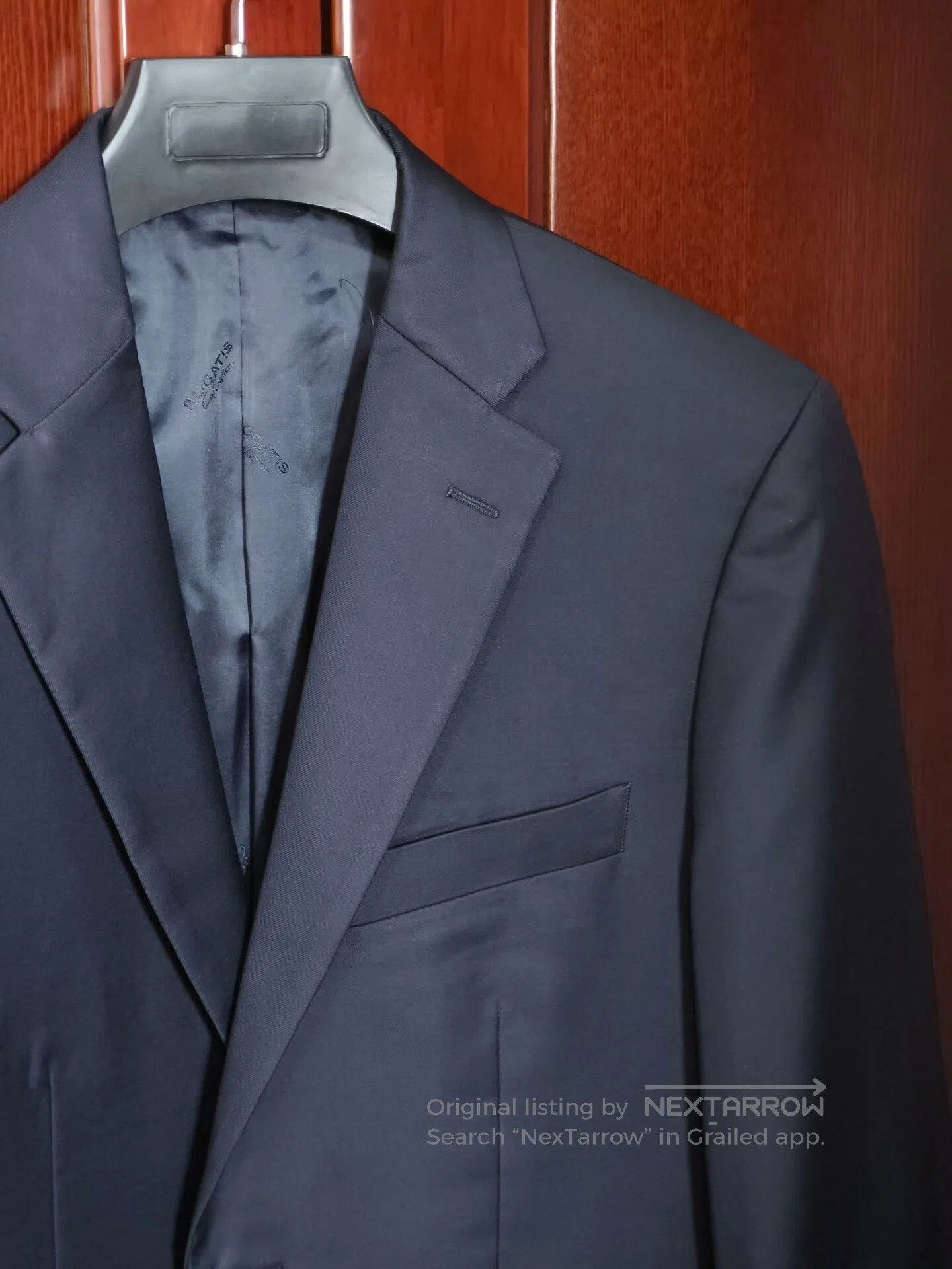 Japanese Brand Navy Wool Suit Jacket for Men. Size US M / EU 48-50 / 2 - 2 Thumbnail
