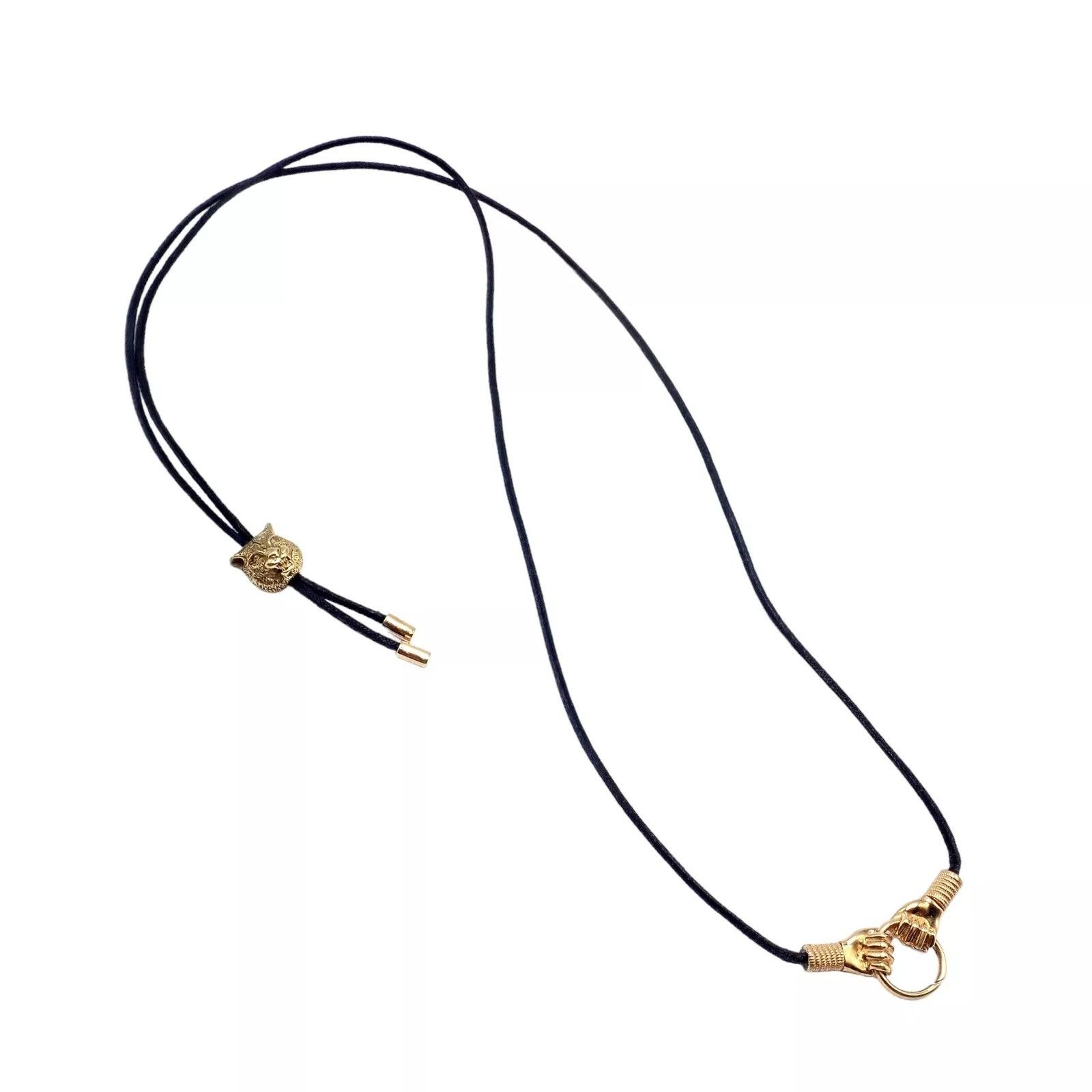Gucci Gucci Gold Le Marche des Merveilles Tiger Bolo Tie Necklace Size ONE SIZE - 6 Thumbnail