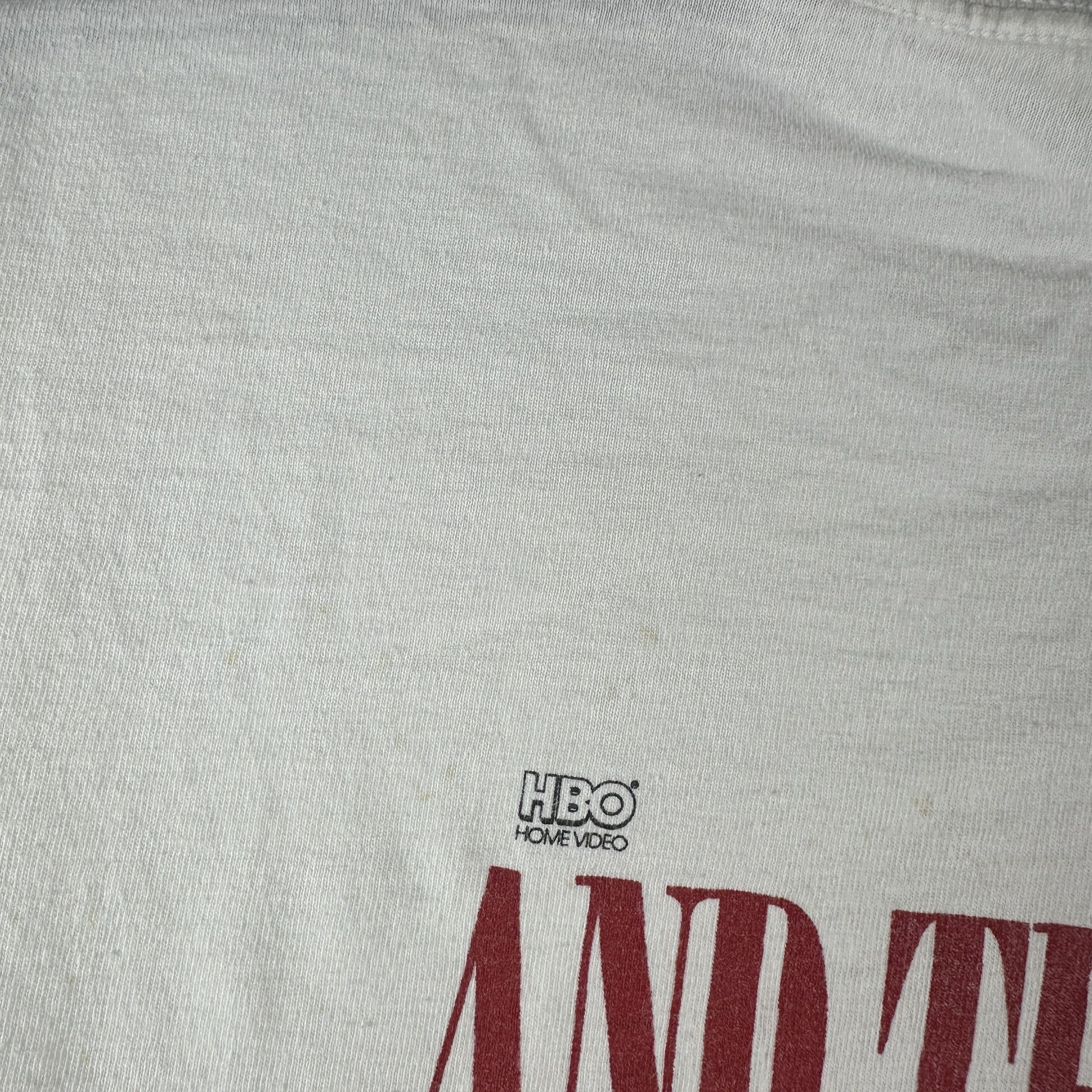 Vintage 90s HBO Home Video VIAAC And the Band Played On T-Shirt Size US XL / EU 56 / 4 - 8 Thumbnail