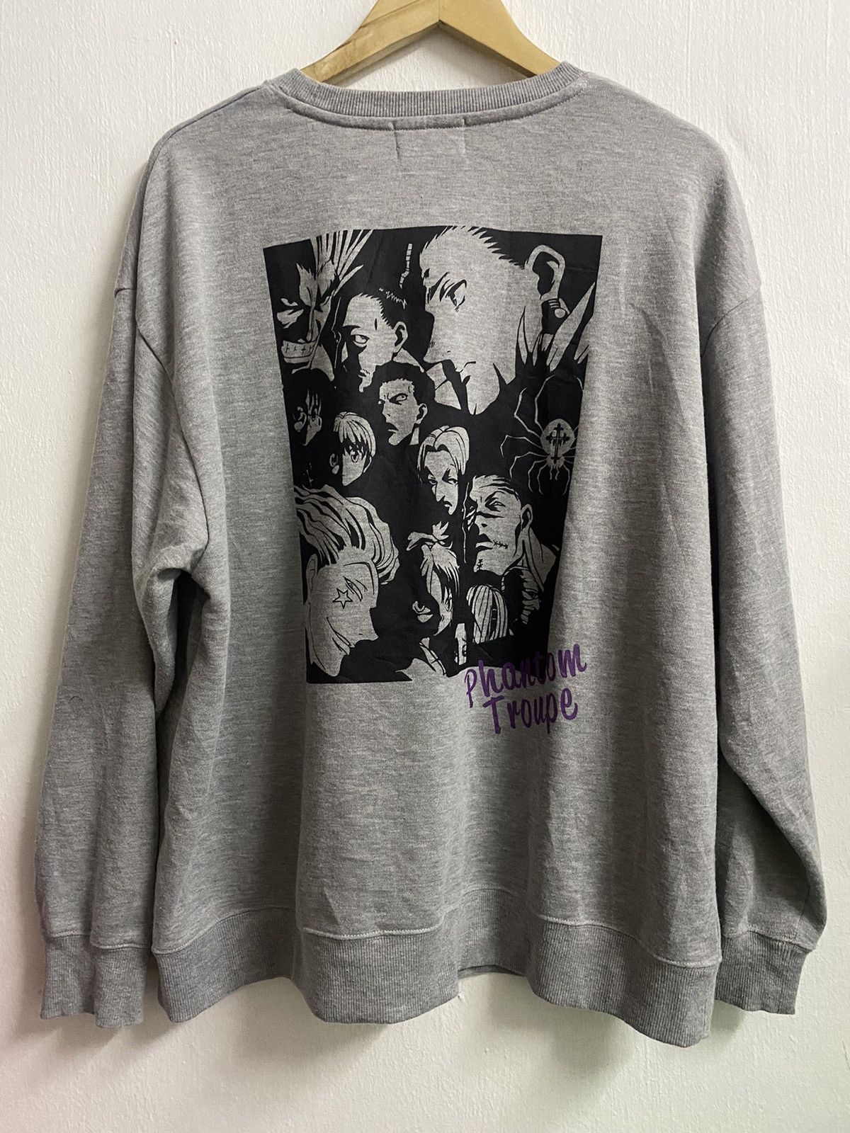 image of Anima x Vintage Hunterxhunter Phantom Troupe Sweatshirt in Grey, Men's (Size XL)