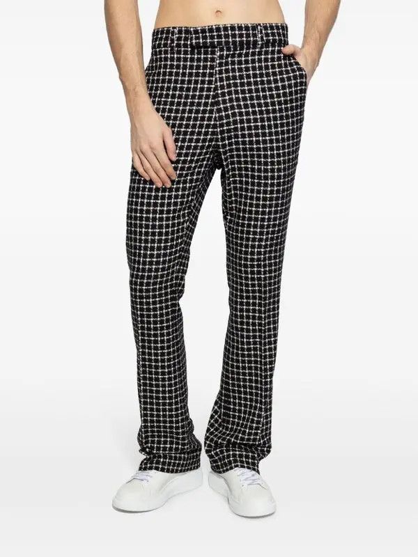Amiri o1s1wg110326 Bouclé Flared Trousers in Black/White Size US 32 / EU 48 - 3 Thumbnail