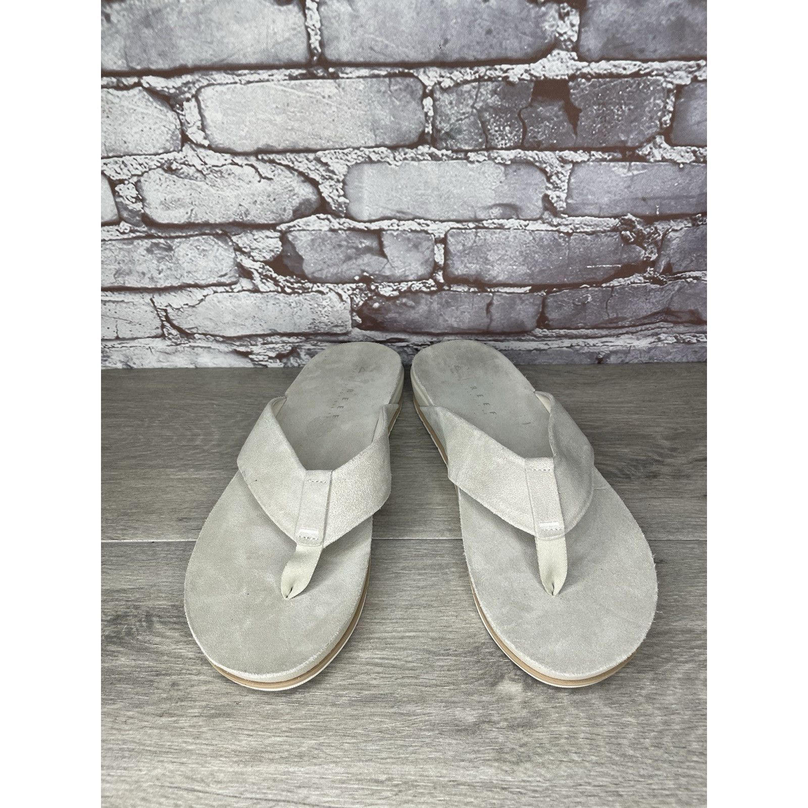 REEF REEF OJAI Gray Suede Leather Cushion Comfort FlipFlops Sanda Size US 12 / EU 45 - 13 Thumbnail
