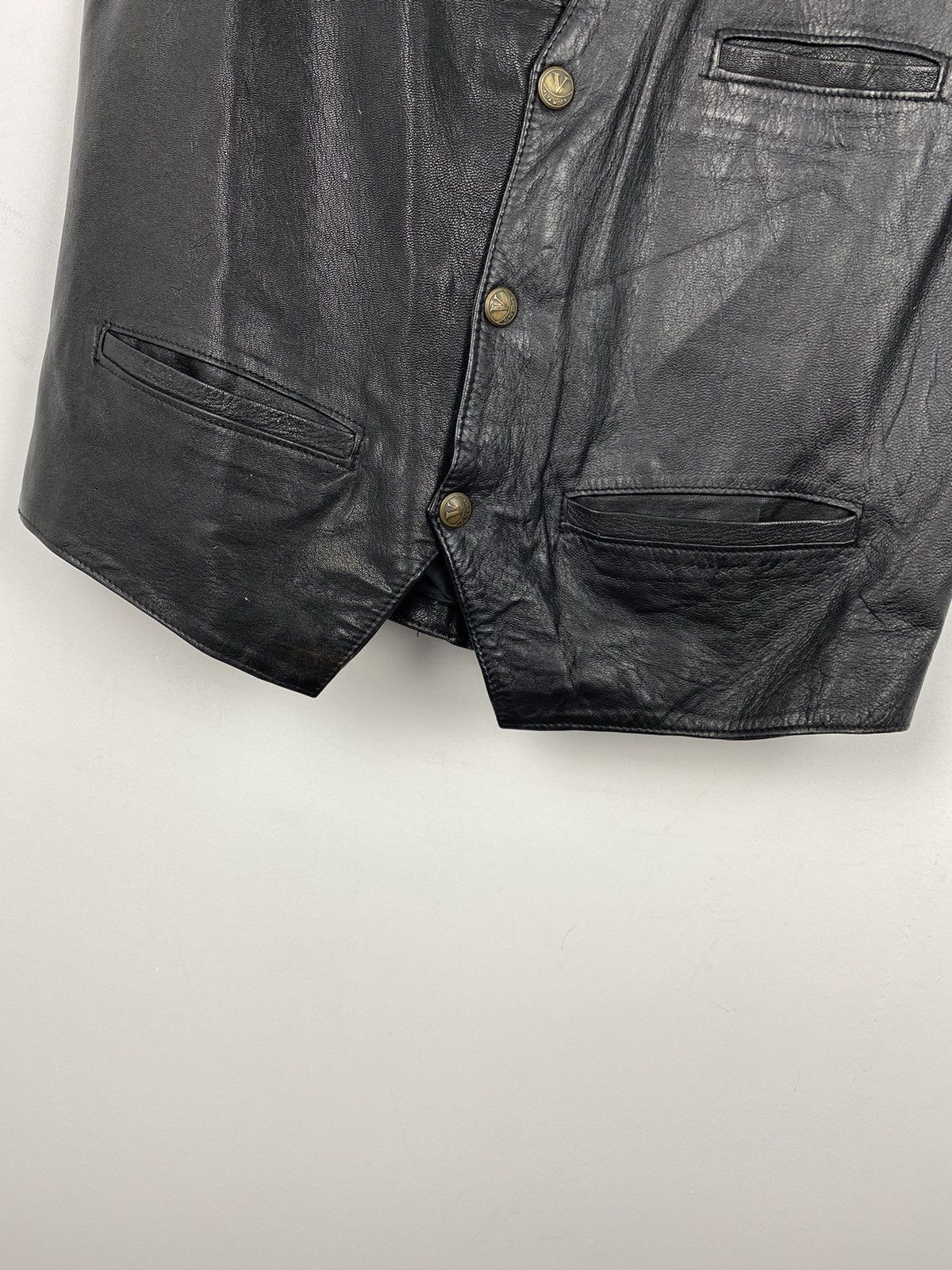 Genuine Leather Vintage Leather Vest Biker Harley Davidson Y2K Size US M / EU 48-50 / 2 - 3 Thumbnail