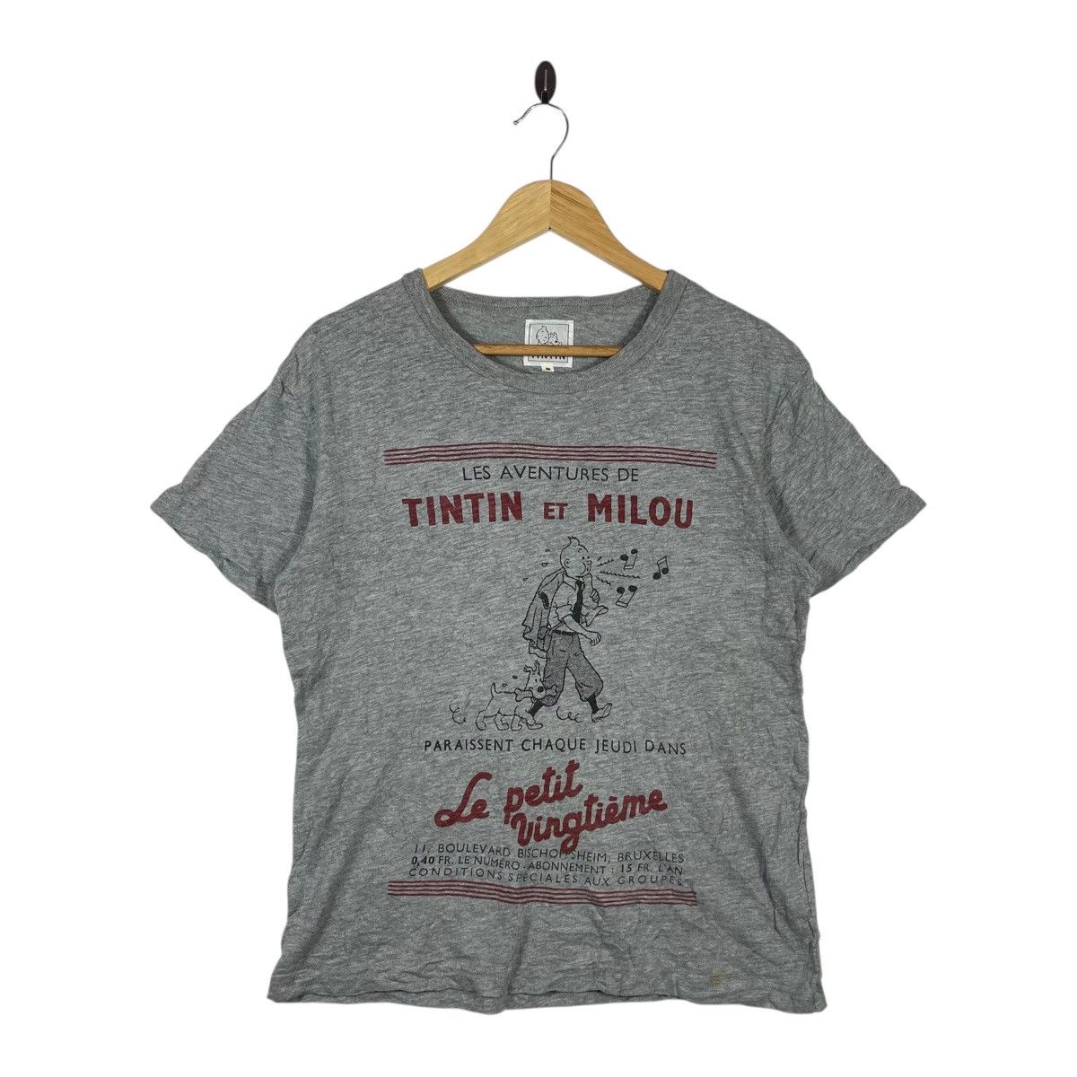 Vintage TINTIN & MILOU GRAPHIC T-SHIRT STREETWEAR VINTAGE El Size US M / EU 48-50 / 2 - 1 Thumbnail