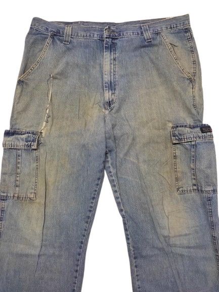 Vintage × Wrangler VINTAGE WRANGLER CARGO JEANS DISTRESSED STYLE Size US 41 - 2 Thumbnail