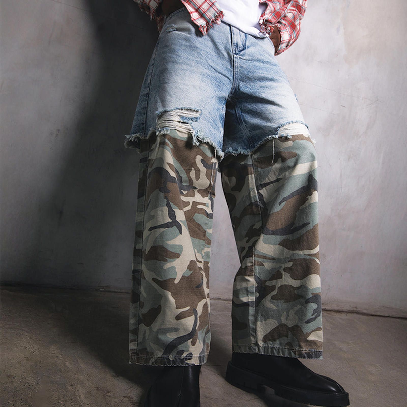 Other Distressed Camouflage Cargo Jeans Size US 32 / EU 48 - 4 Thumbnail
