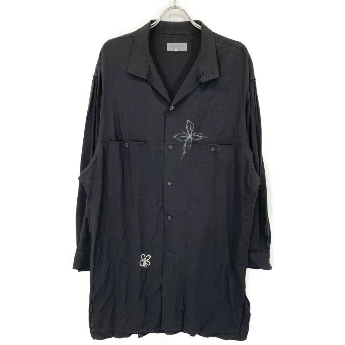 Yohji Yamamoto POUR HOMME Petal Embroidery B Shirt Tops