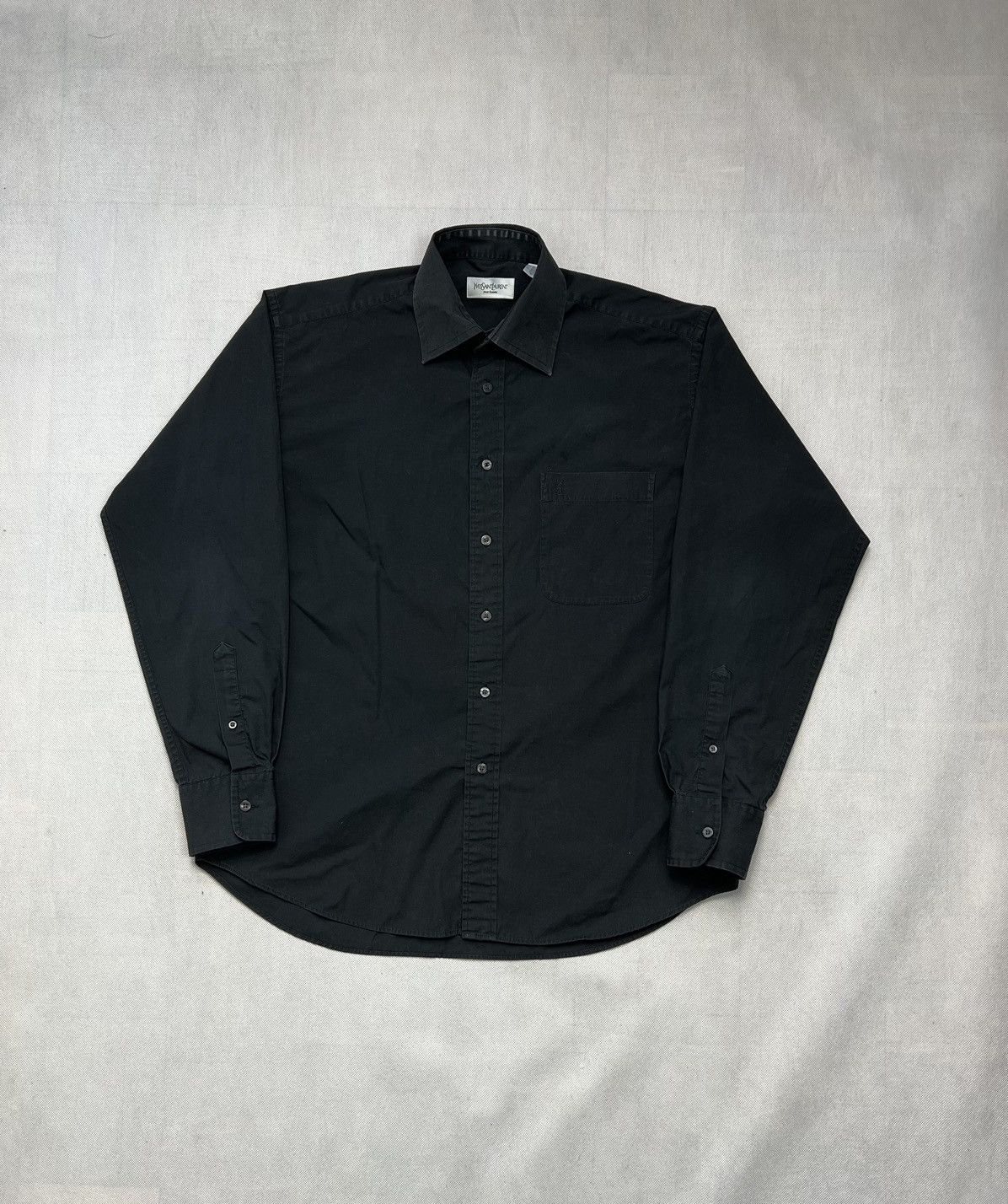 Yves Saint Laurent Shirt Yves Saint Laurent YSL Black Small Logo Size US XL / EU 56 / 4 - 1 Thumbnail