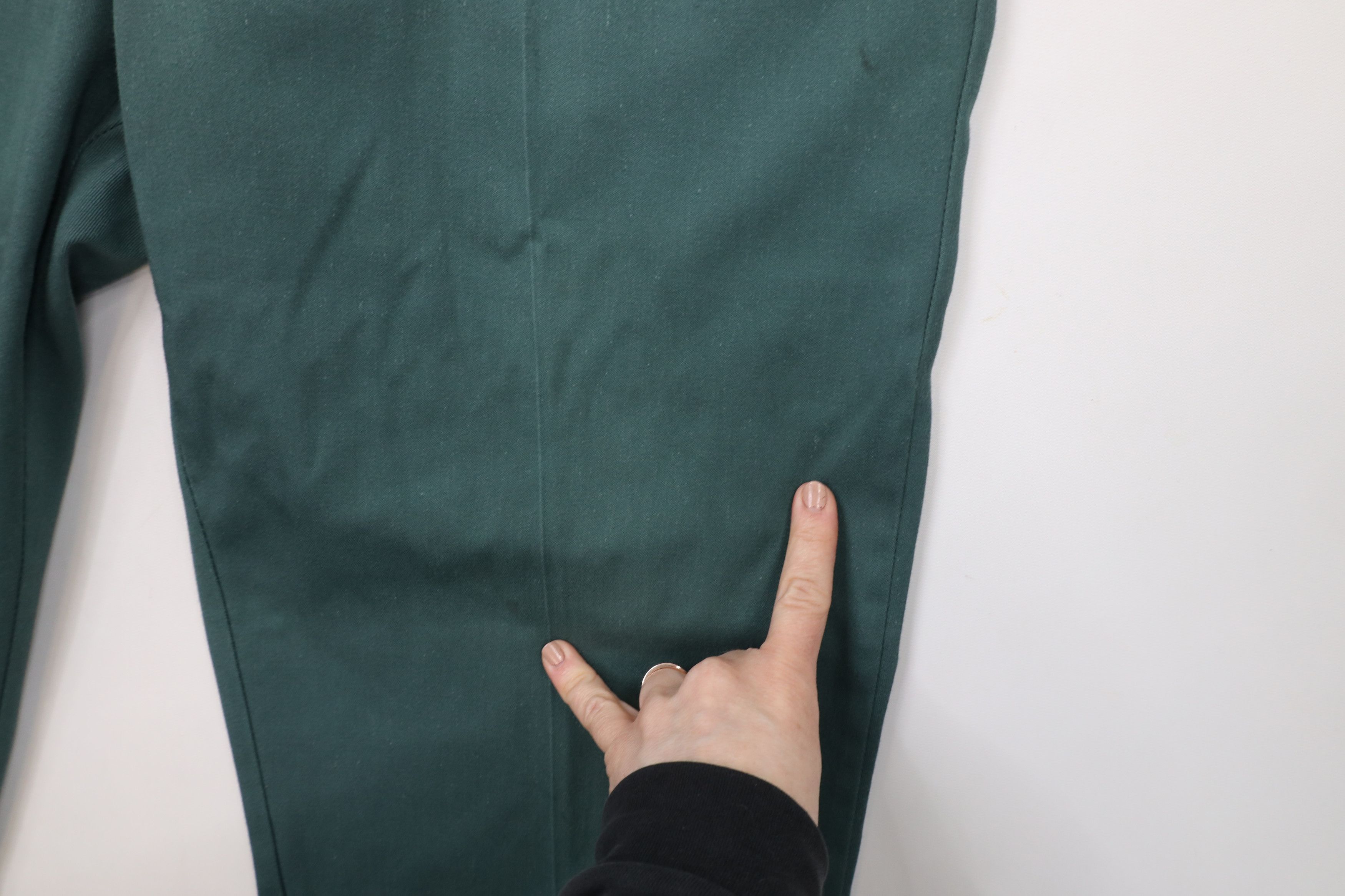 Dickies × Vintage Vintage 90s Dickies Spell Out Wide Leg Work Pants Green USA Size US 38 / EU 54 - 3 Thumbnail