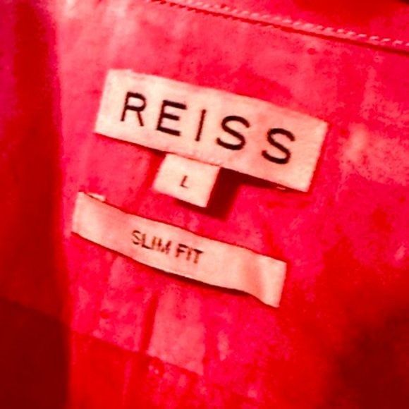 Reiss Reiss Shirt Pink Red Tie Dye Button up Size Large Long Sleev Size US L / EU 52-54 / 3 - 2 Thumbnail